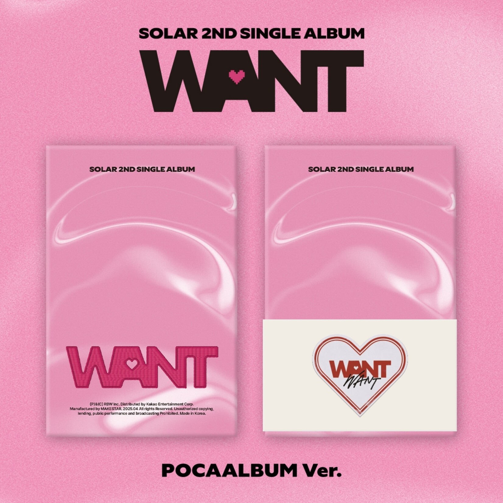 Mamamoo SOLAR - 2nd Single Album [WANT] (POCAALBUM Ver.)