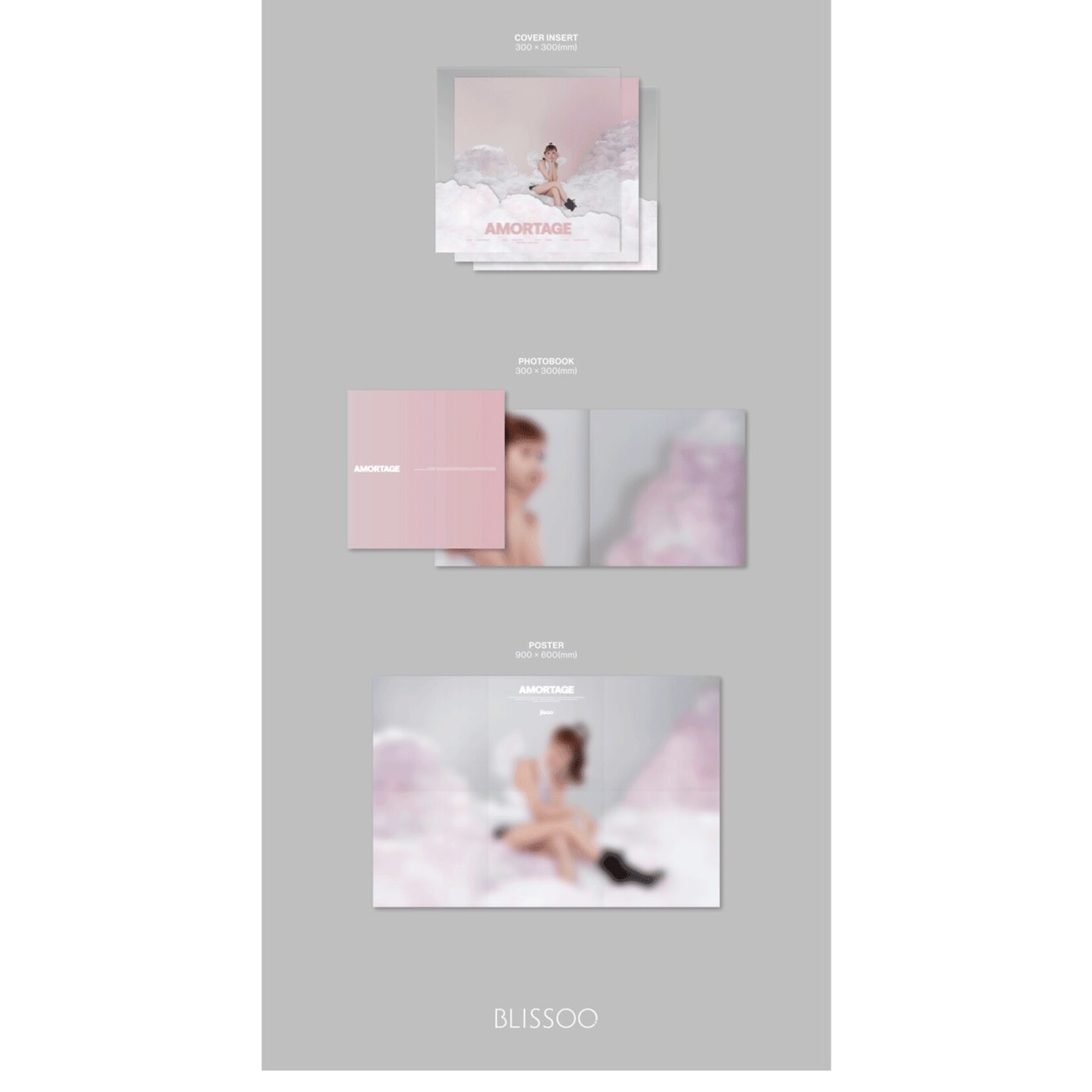 BlackPink JISOO - Mini Album [AMORTAGE] Vinyl (Heart ver.)