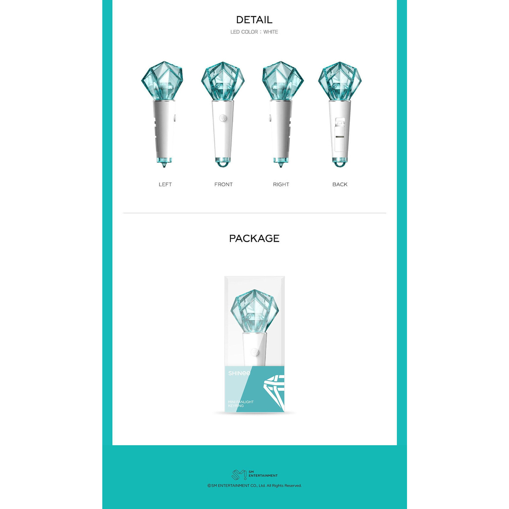 Shinee SHINee - MINI FANLIGHT KEY RING