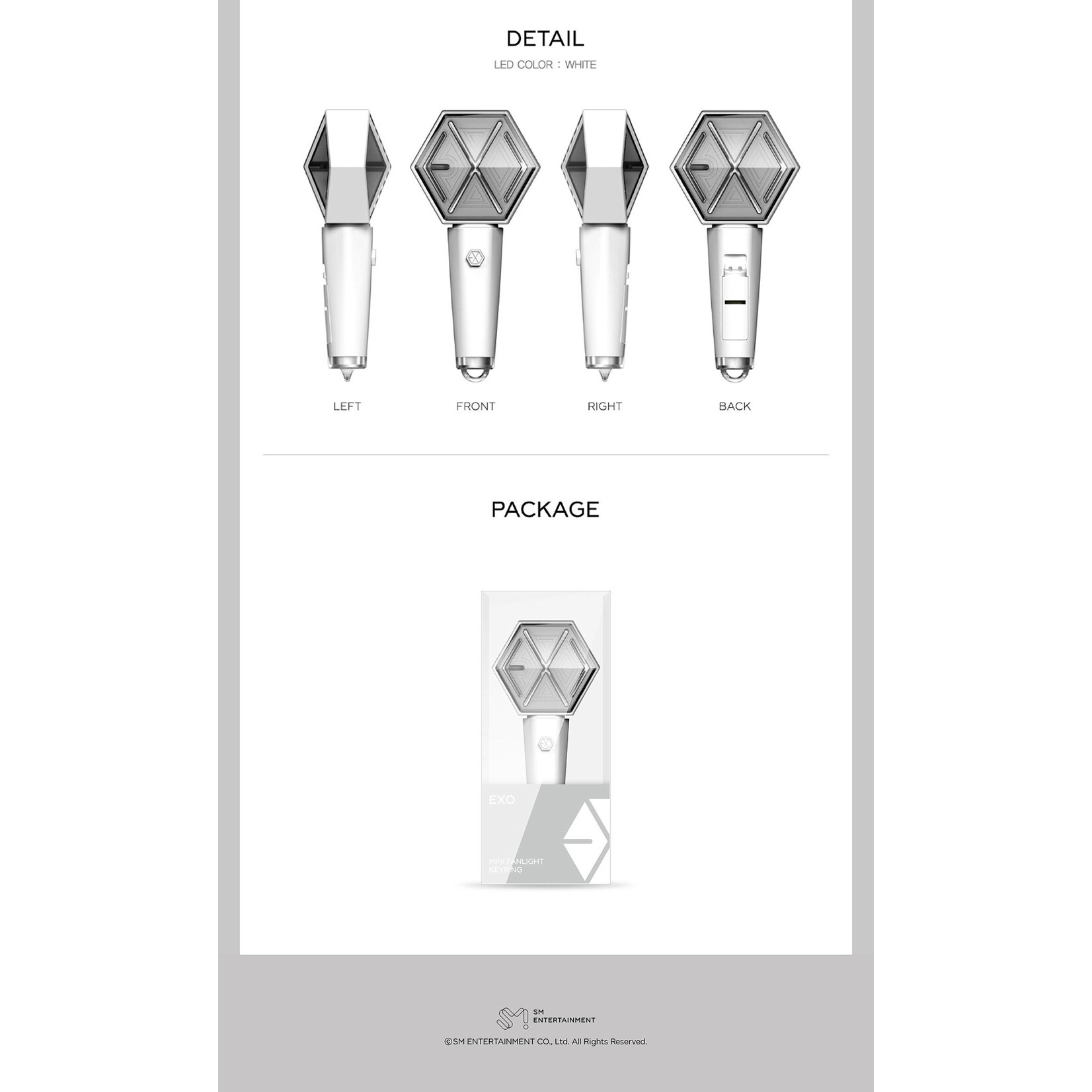 EXO EXO - MINI FANLIGHT KEY RING