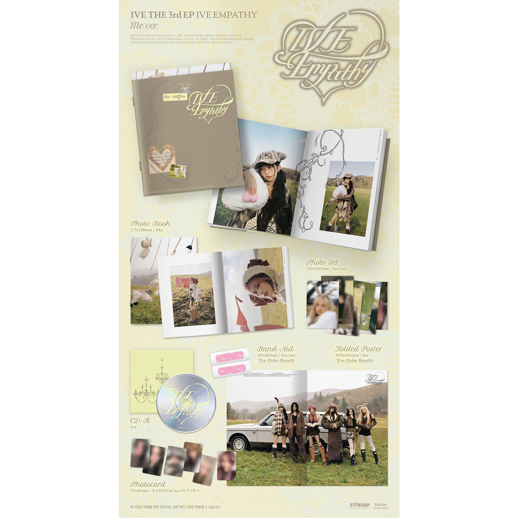 Ive [3/30 FANSIGN] IVE - THE 3rd EP [IVE EMPATHY] (3types Random ver.) + Random Photocard (SW)