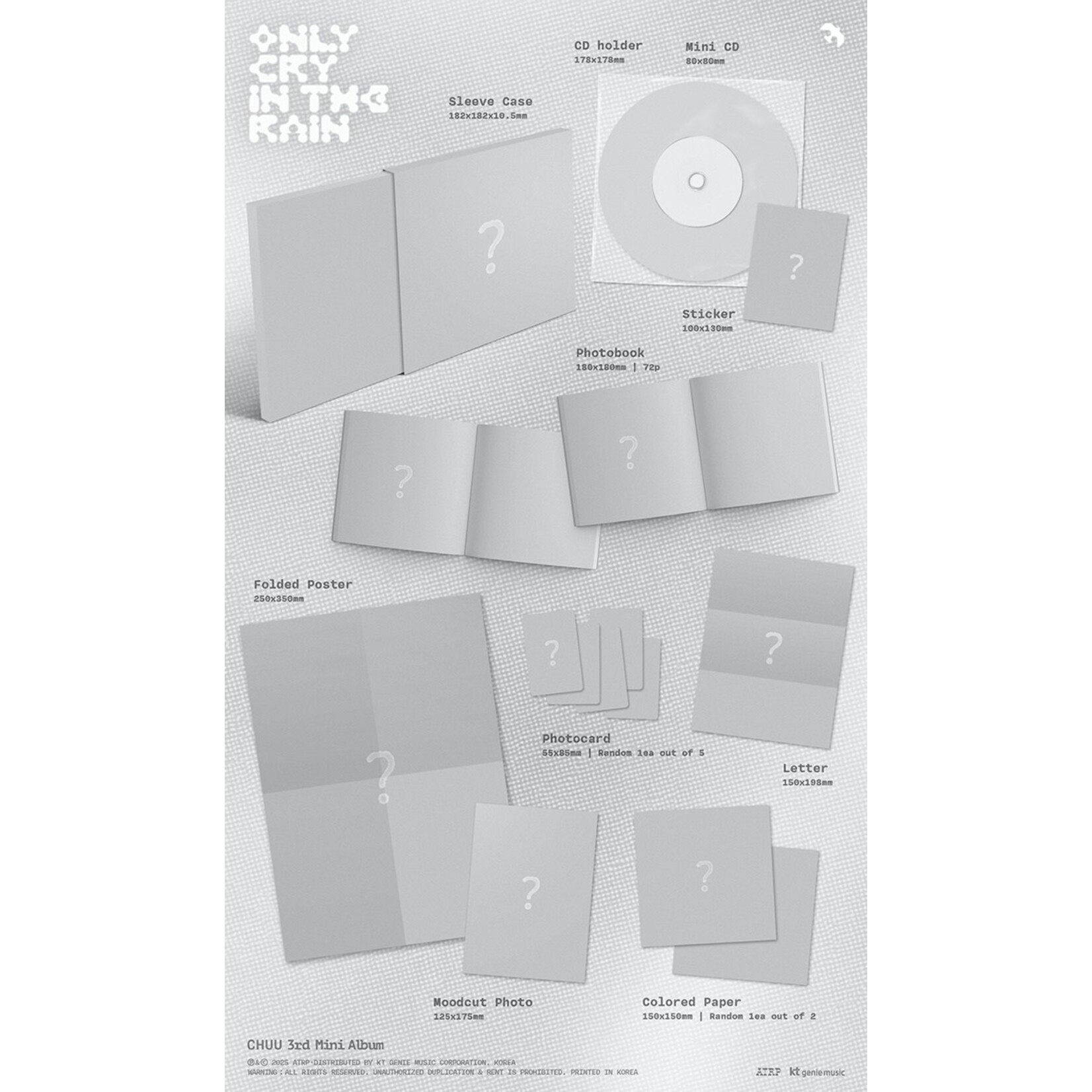 CHUU CHUU - 3rd Mini Album [Only cry in the rain] (Photobook ver.)