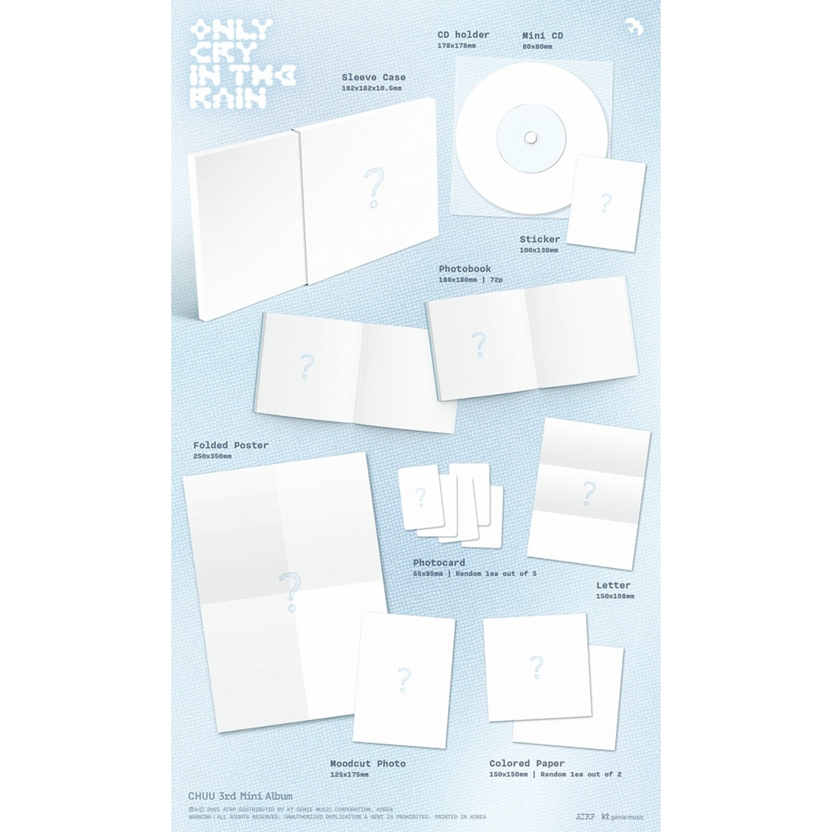 CHUU CHUU - 3rd Mini Album 'Only cry in the rain' (Photobook ver.) + Weverse Gift (WS)
