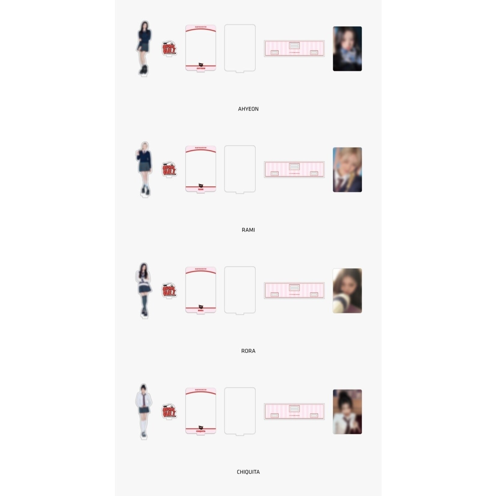 BABYMONSTER [1STANNIVERSARY] BABYMONSTER ACRYLIC STAND + SELFIE PHOTOCARD SET