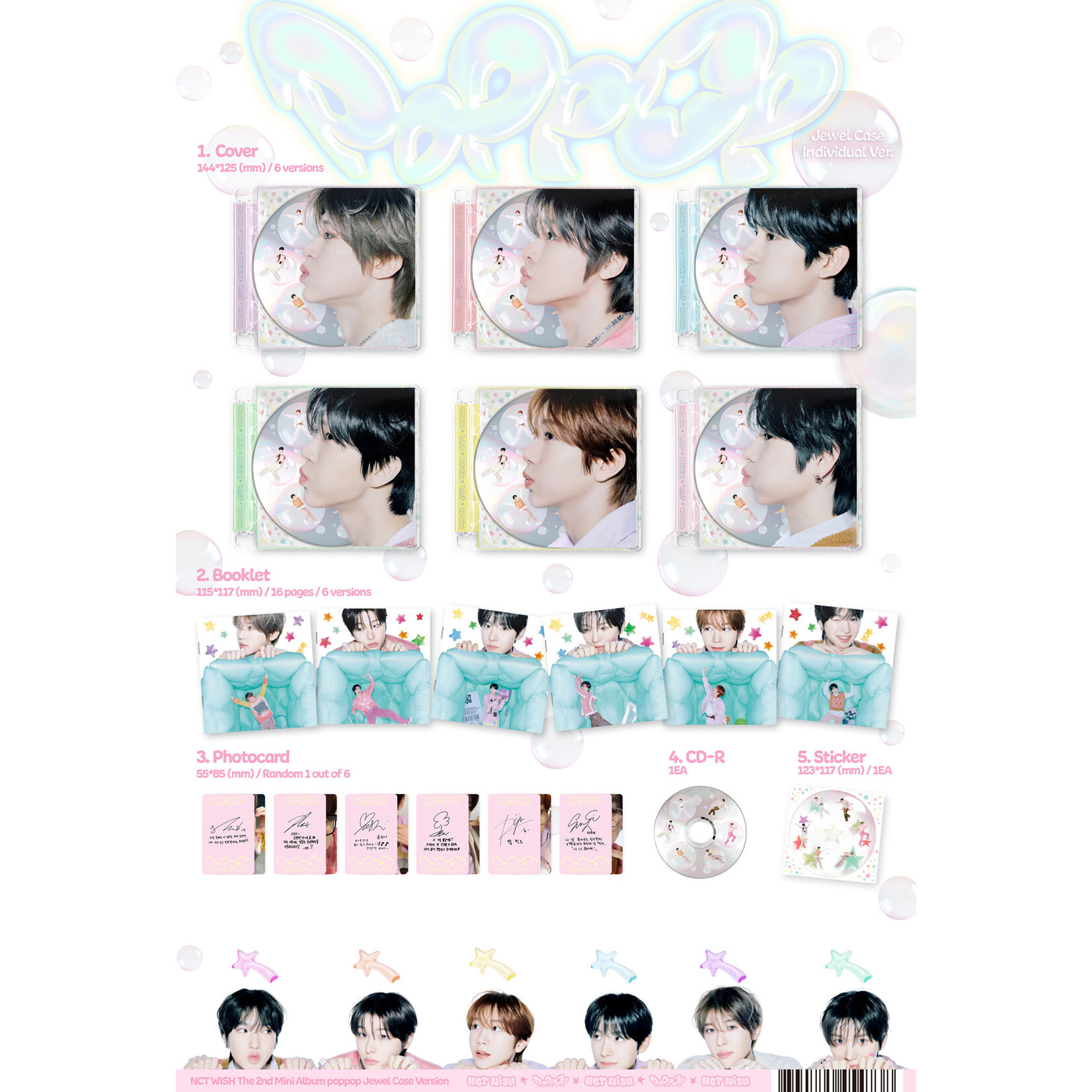 NCT NCT WISH - 2ND MINI ALBUM [poppop] (Jewel Case Ver.)