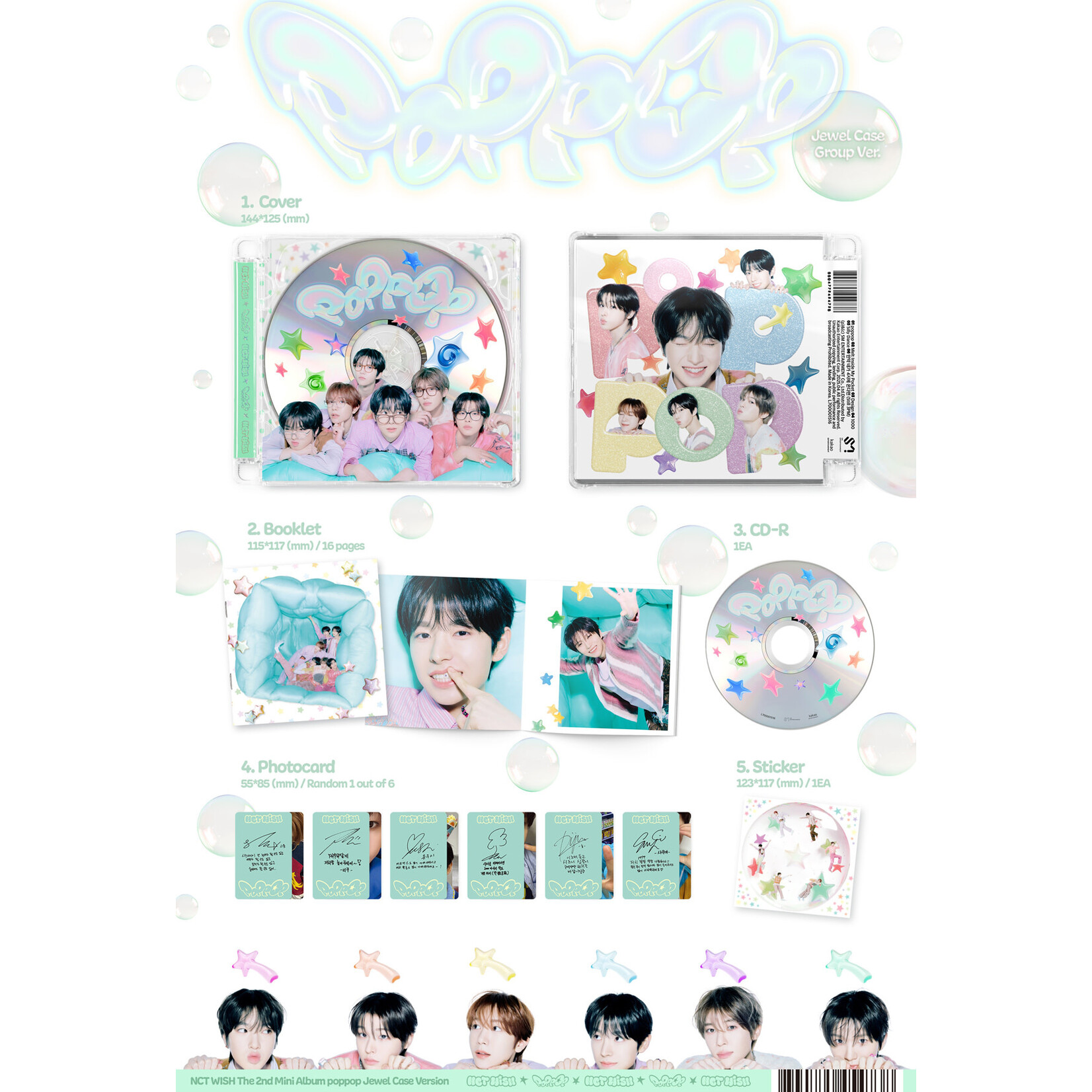 NCT NCT WISH - 2ND MINI ALBUM [poppop] (Jewel Case Ver.)