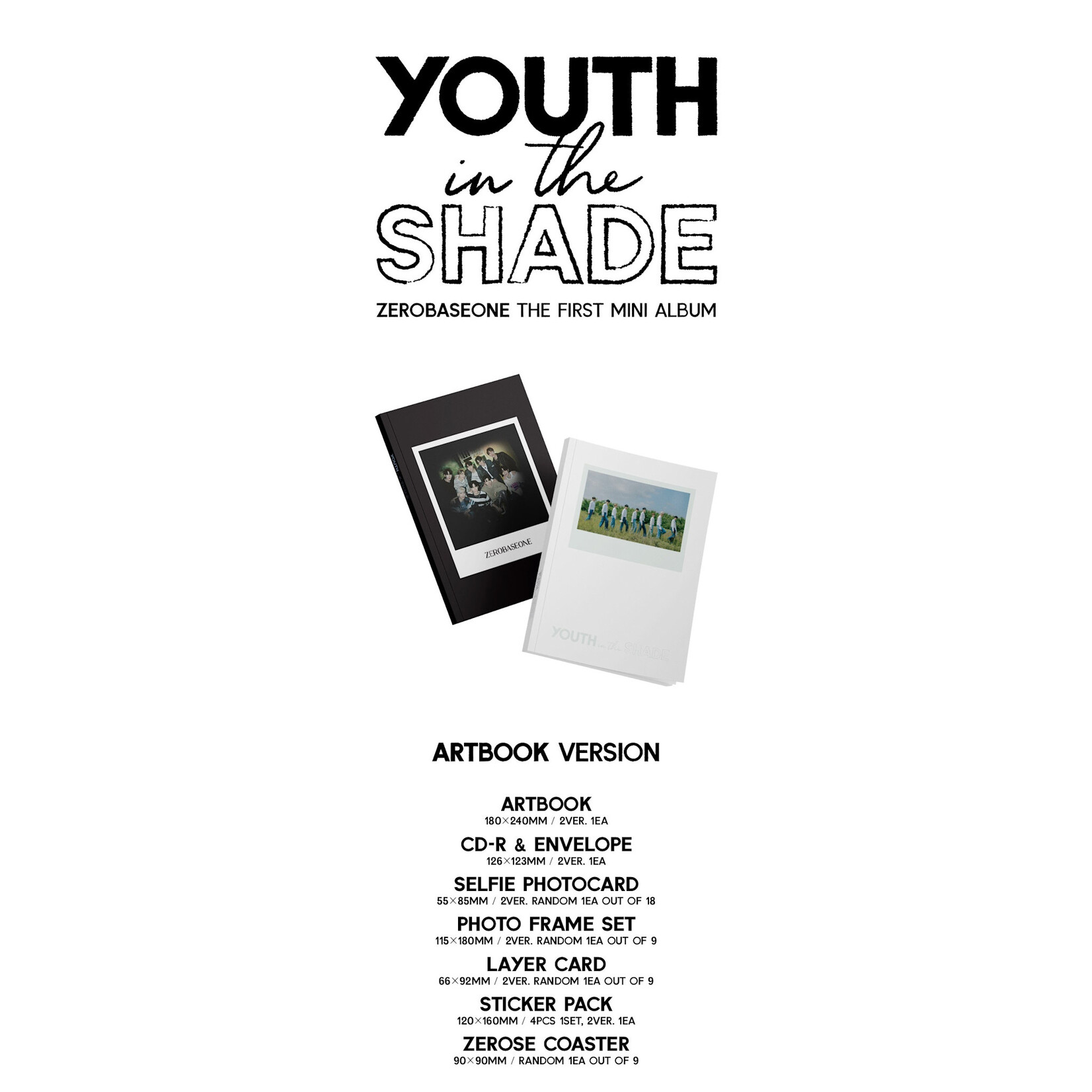 ZeroBaseOne ZEROBASEONE - 1ST MINI ALBUM [YOUTH IN SHADE] (Photobook ver.)
