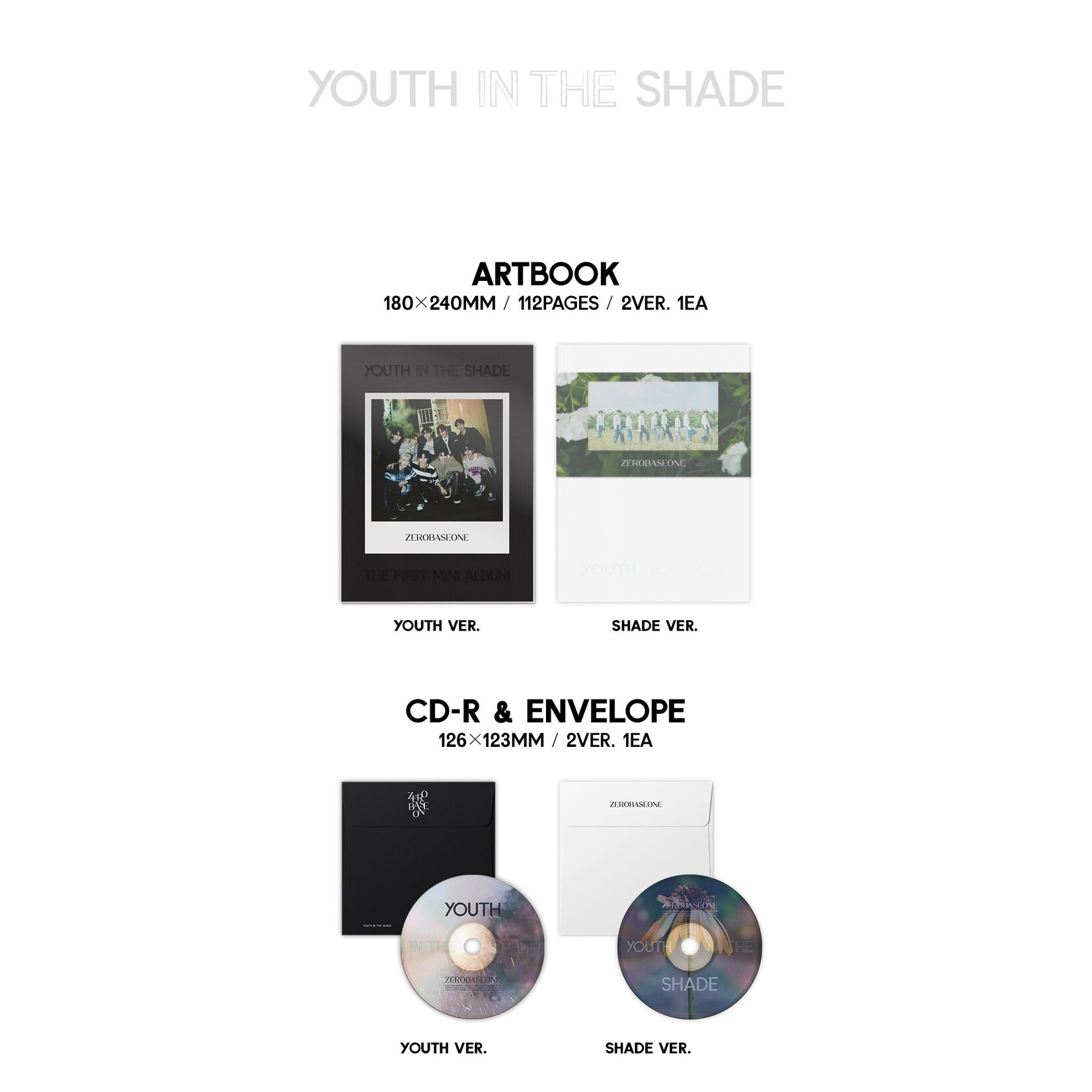 ZeroBaseOne ZEROBASEONE - 1ST MINI ALBUM [YOUTH IN SHADE] (Photobook ver.)