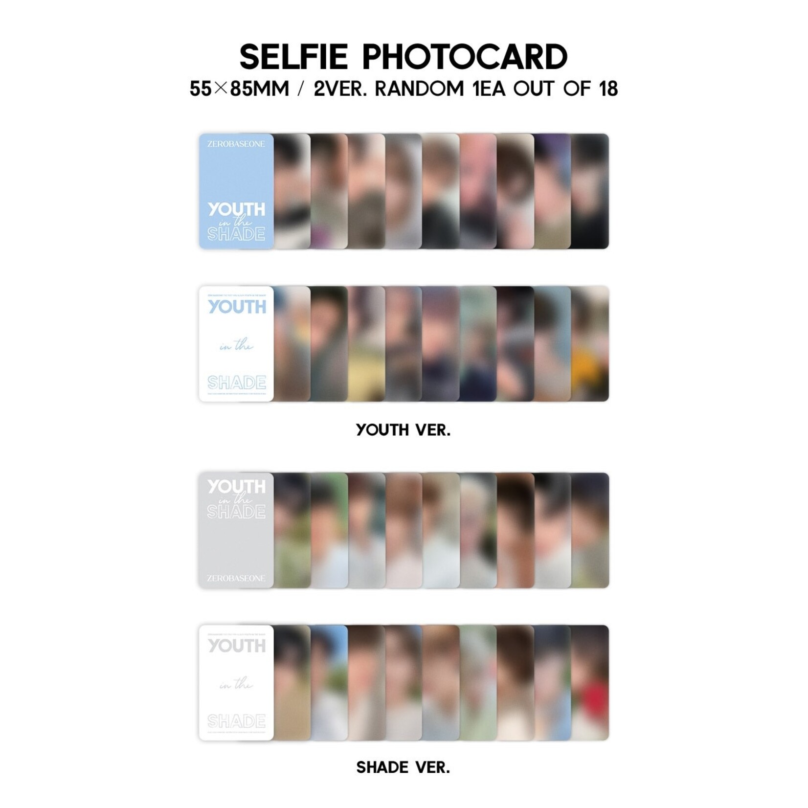 ZeroBaseOne ZEROBASEONE - 1ST MINI ALBUM [YOUTH IN SHADE] (Photobook ver.)