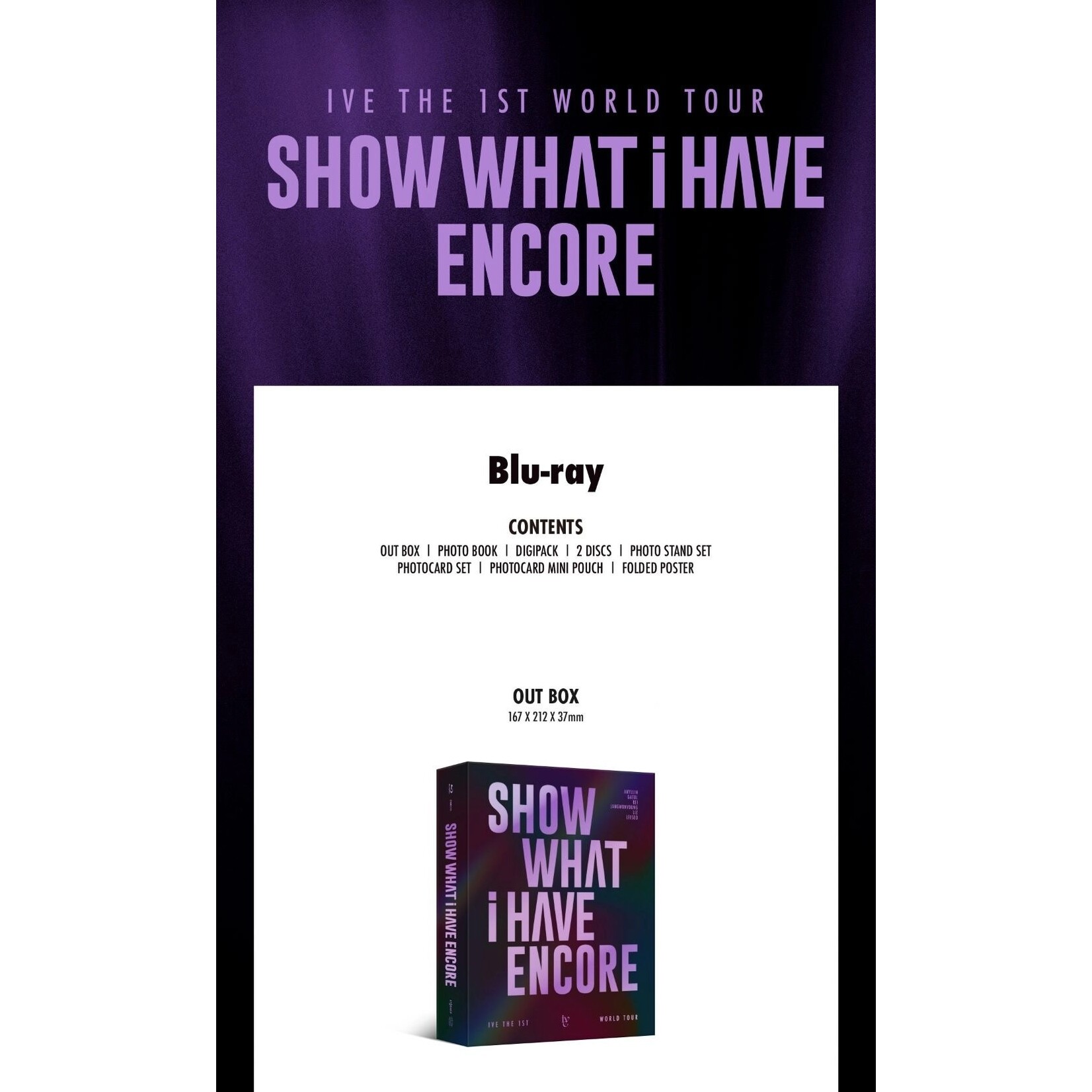 Ive IVE - THE 1ST WORLD TOUR 'SHOW WHAT I HAVE - ENCORE' Blu-ray + Random Photocard (SSQ)