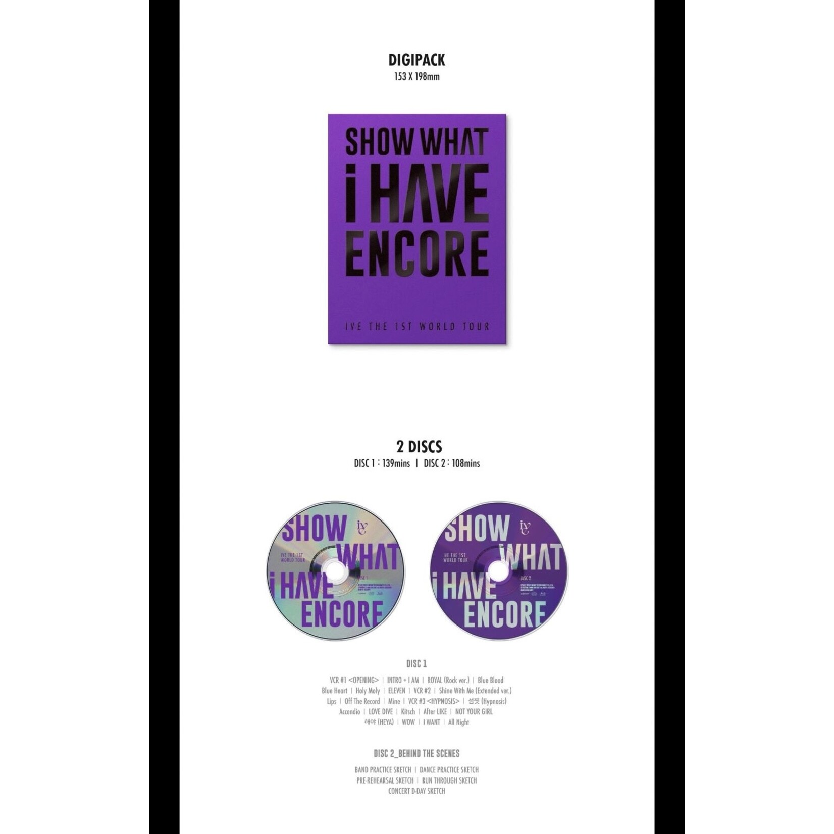 Ive IVE - THE 1ST WORLD TOUR 'SHOW WHAT I HAVE - ENCORE' Blu-ray + Random Photocard (SSQ)
