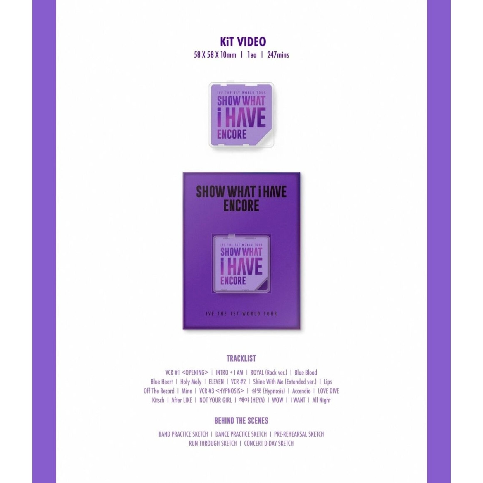 Ive IVE - THE 1ST WORLD TOUR 'SHOW WHAT I HAVE - ENCORE' KiT VIDEO + Random Photocard (SSQ)