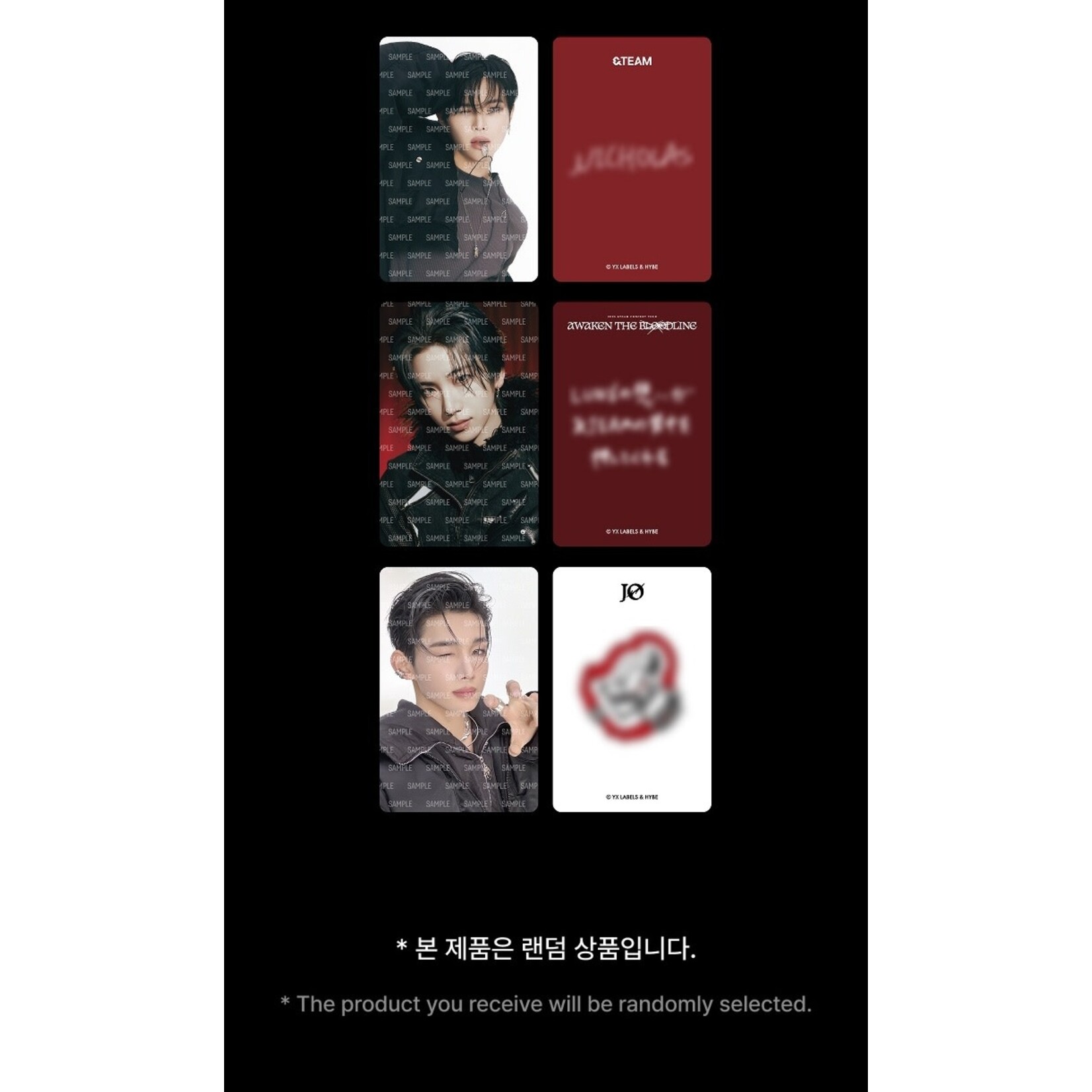 &Team &TEAM - 2025 &TEAM CONCERT TOUR 'AWAKEN THE BLOODLINE' PHOTO CARD