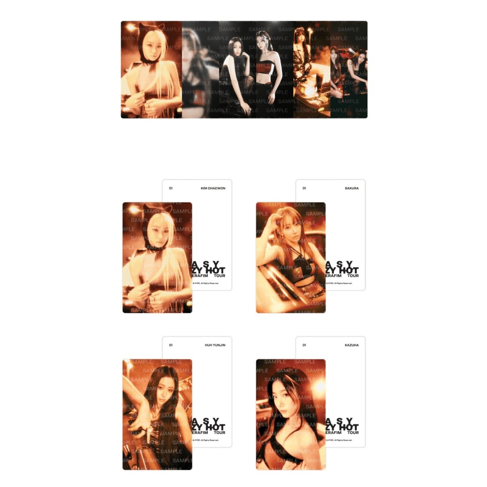 Le Sserafim LE SSERAFIM - 2025 LE SSERAFIM TOUR 'EASY CRAZY HOT' Mini Photo Card