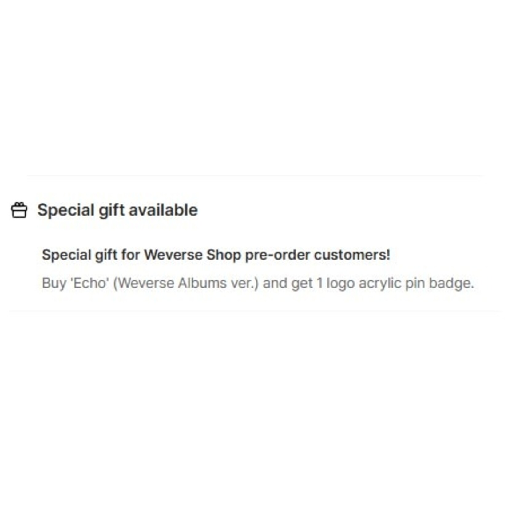BTS JIN - 'Echo' (Weverse Albums ver.) + Weverse Gift (WS)
