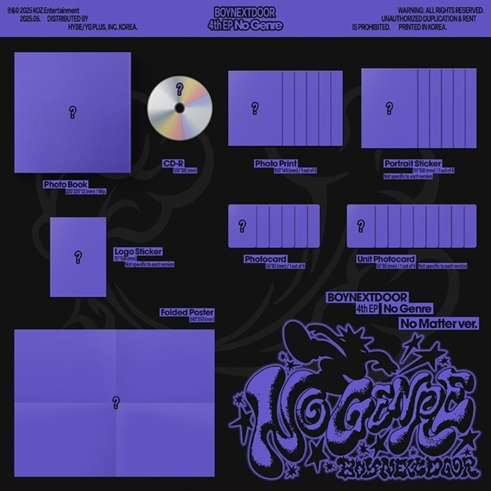 BoyNextDoor BOYNEXTDOOR - 4th EP [No Genre] (Photobook ver.) + Random Photocard (MAKESTAR)