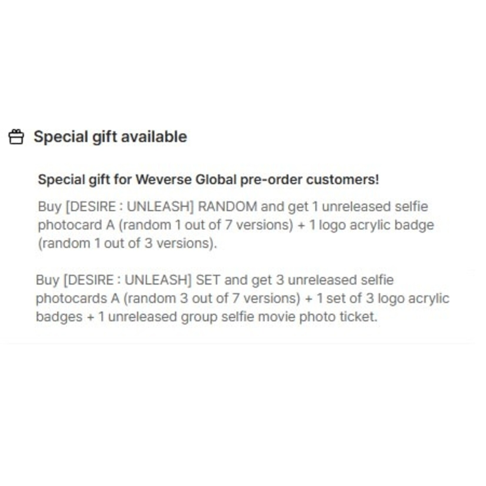 Enhypen ENHYPEN - DESIRE : UNLEASH (Photobook ver.) + Weverse Gift (WS)