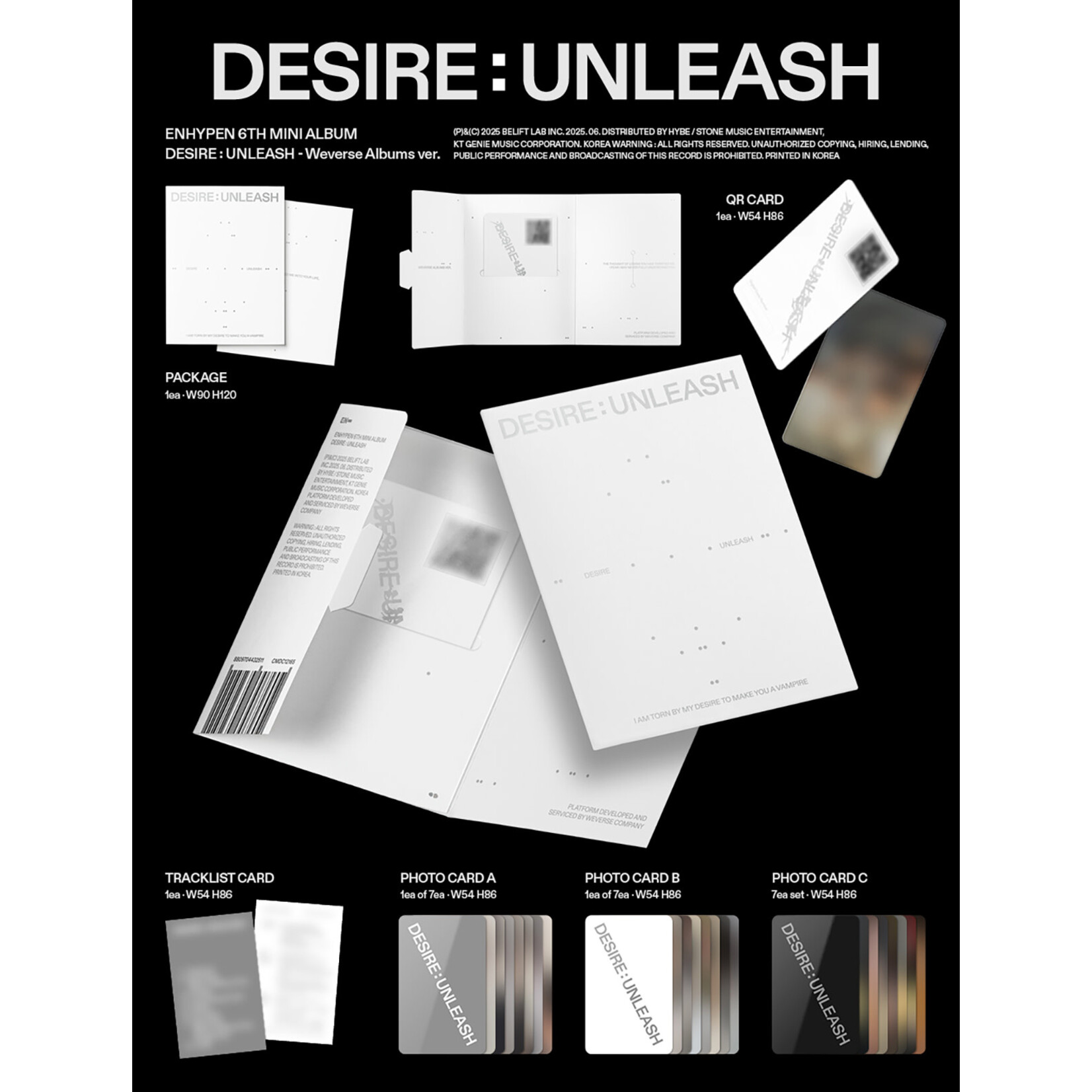 Enhypen ENHYPEN - DESIRE : UNLEASH (Weverse Albums ver.) + Weverse Gift (WS)