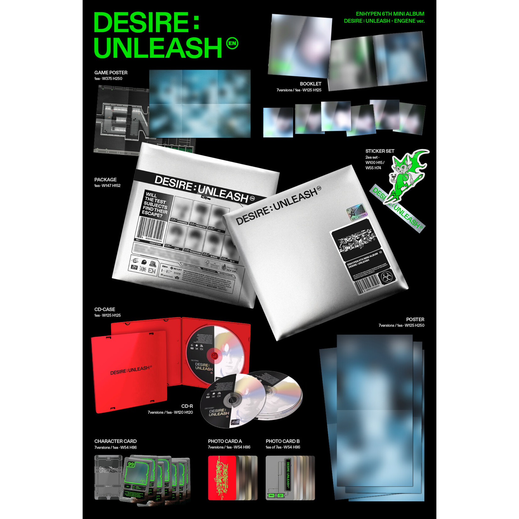 Enhypen ENHYPEN - [DESIRE : UNLEASH](ENGENE ver.) + Random Photocard (BDM)