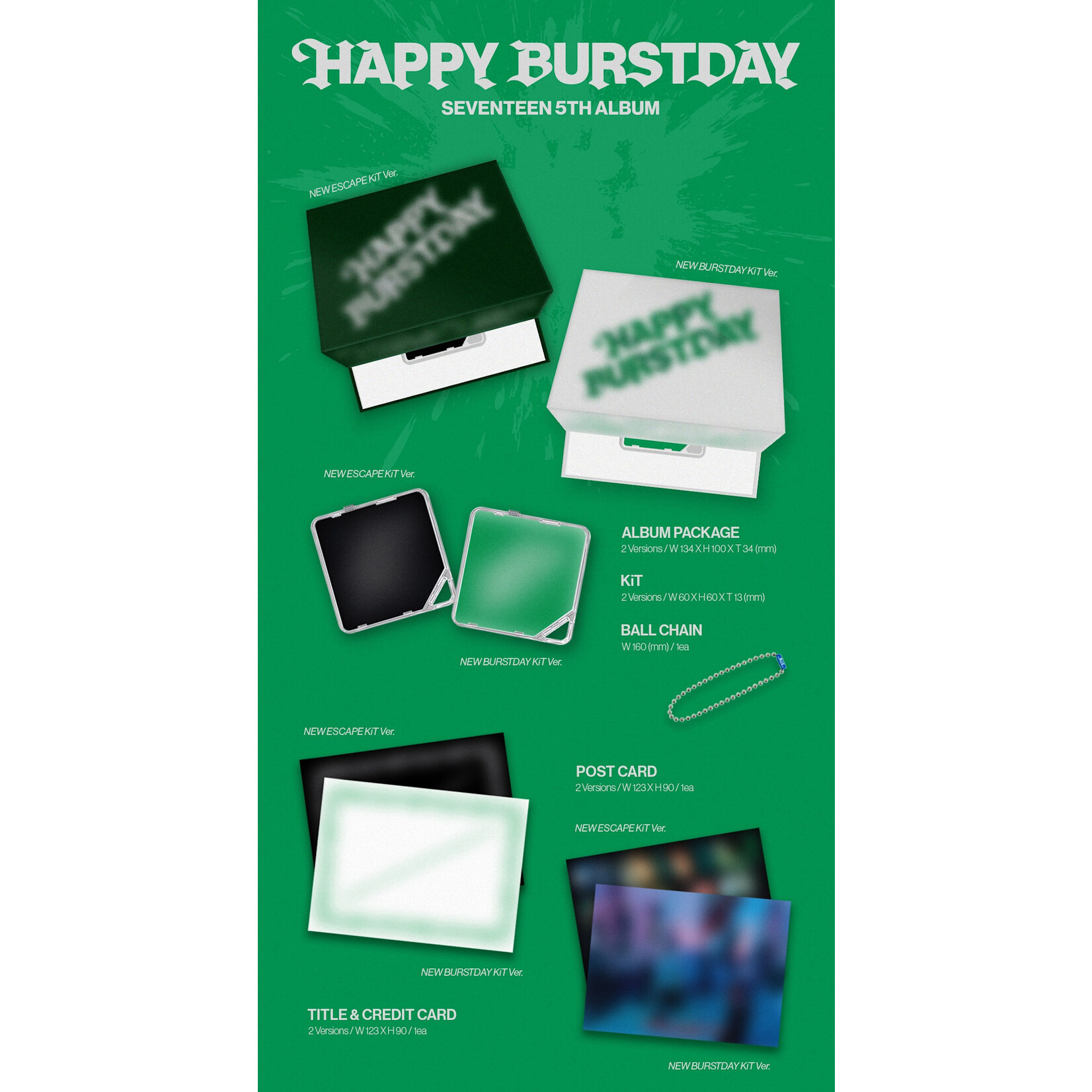 Seventeen SEVENTEEN - 5th Album ‘HAPPY BURSTDAY’ (KiT ver.)