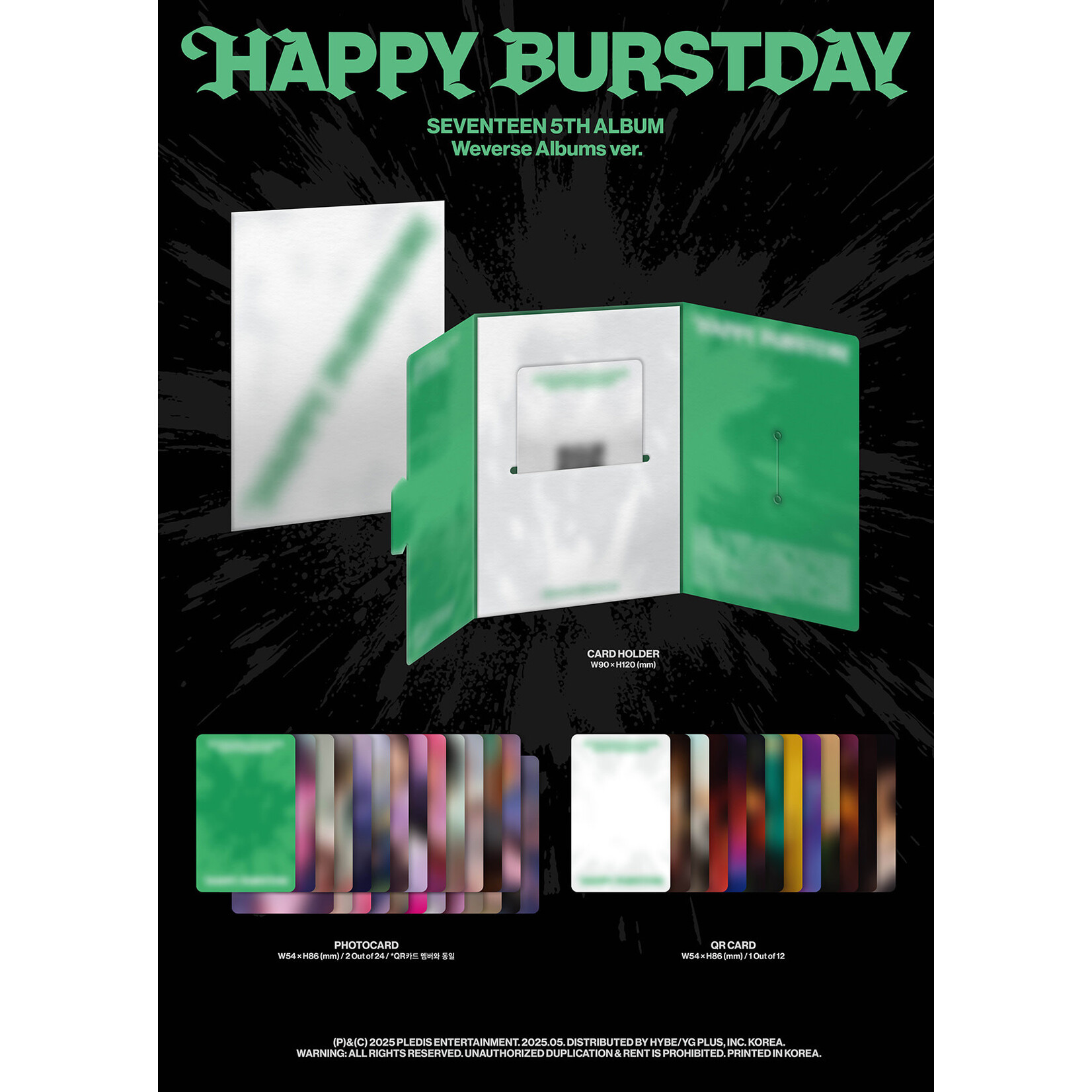 Seventeen SEVENTEEN - 5th Album ‘HAPPY BURSTDAY’ (Weverse Albums ver.)