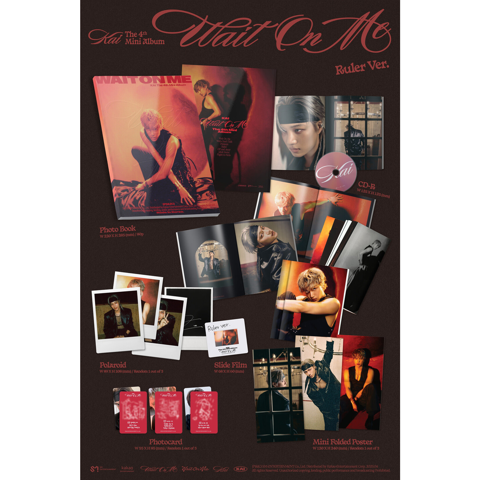 EXO KAI - 4th Mini Album [Wait On Me] (Photobook ver.) + Random Photocard (MAKESTAR)