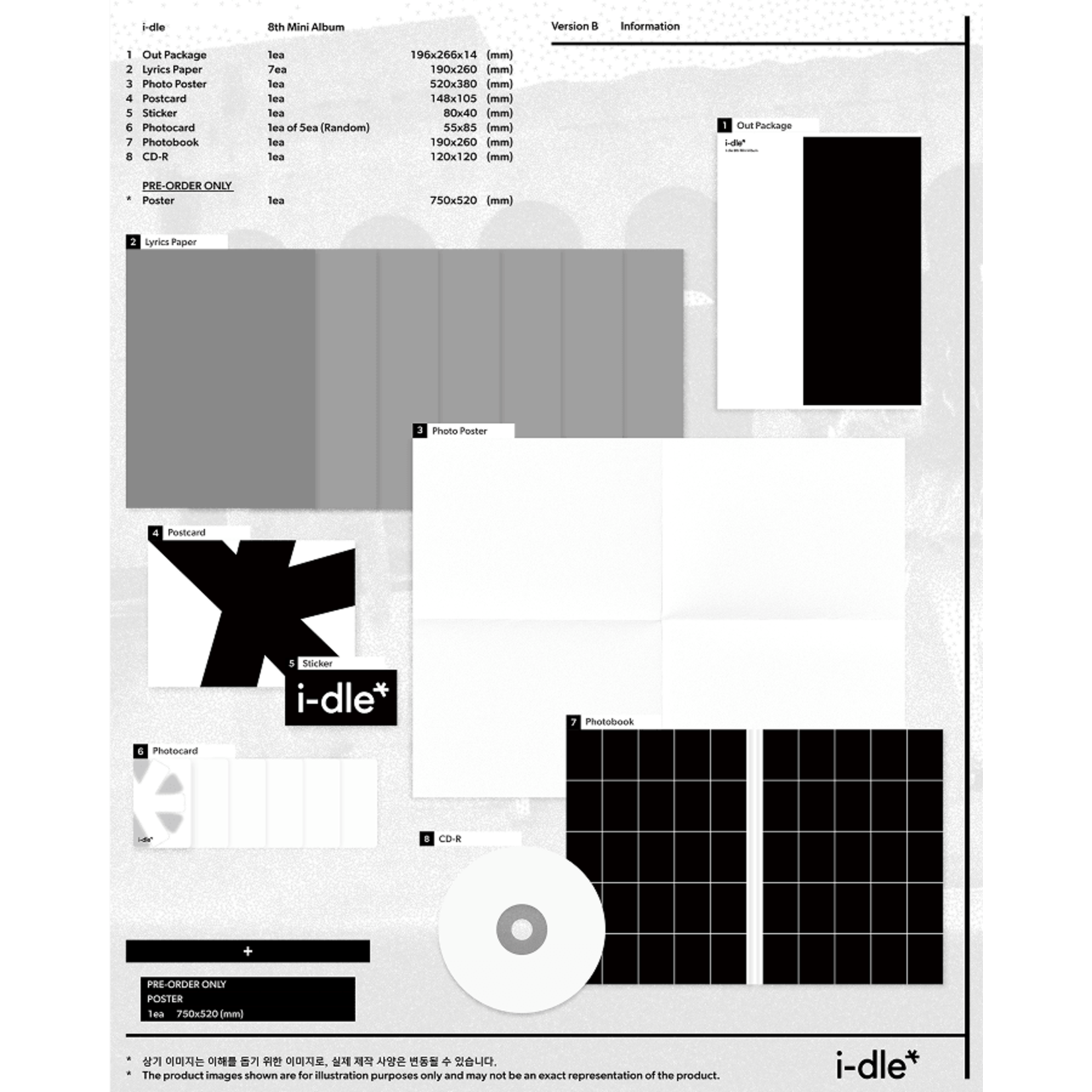 i-dle* i-dle - 8TH MINI ALBUM (Photobook ver.) + Random Photocard (MAKESTAR)