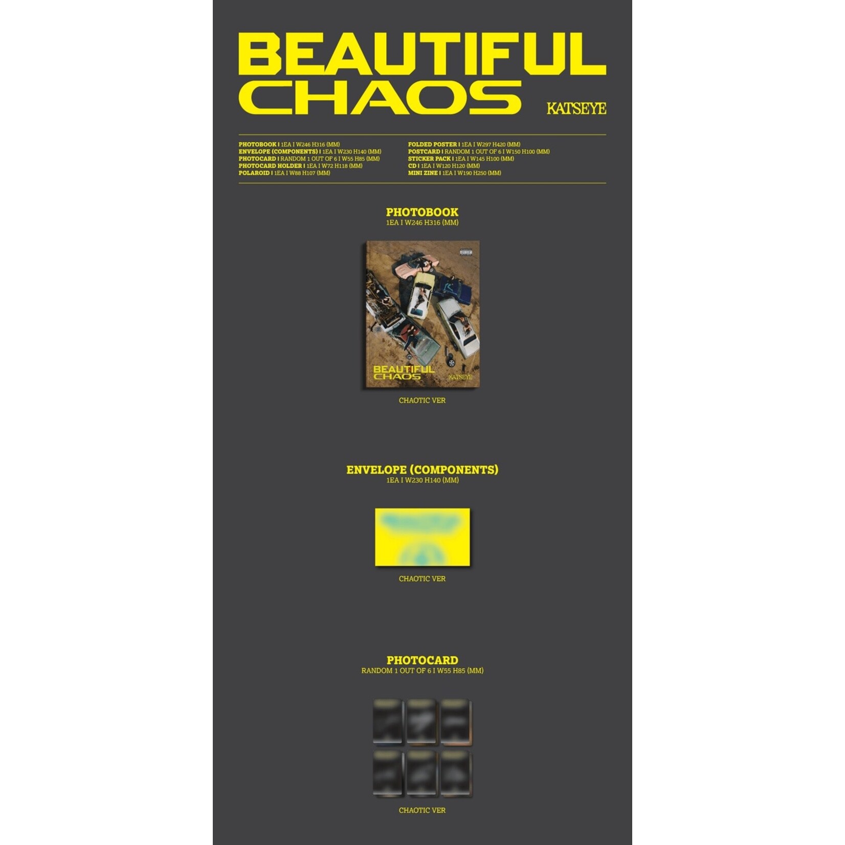 Katseye KATSEYE - 'BEAUTIFUL CHAOS' (Photobook ver.) + Weverse Gift (WS)