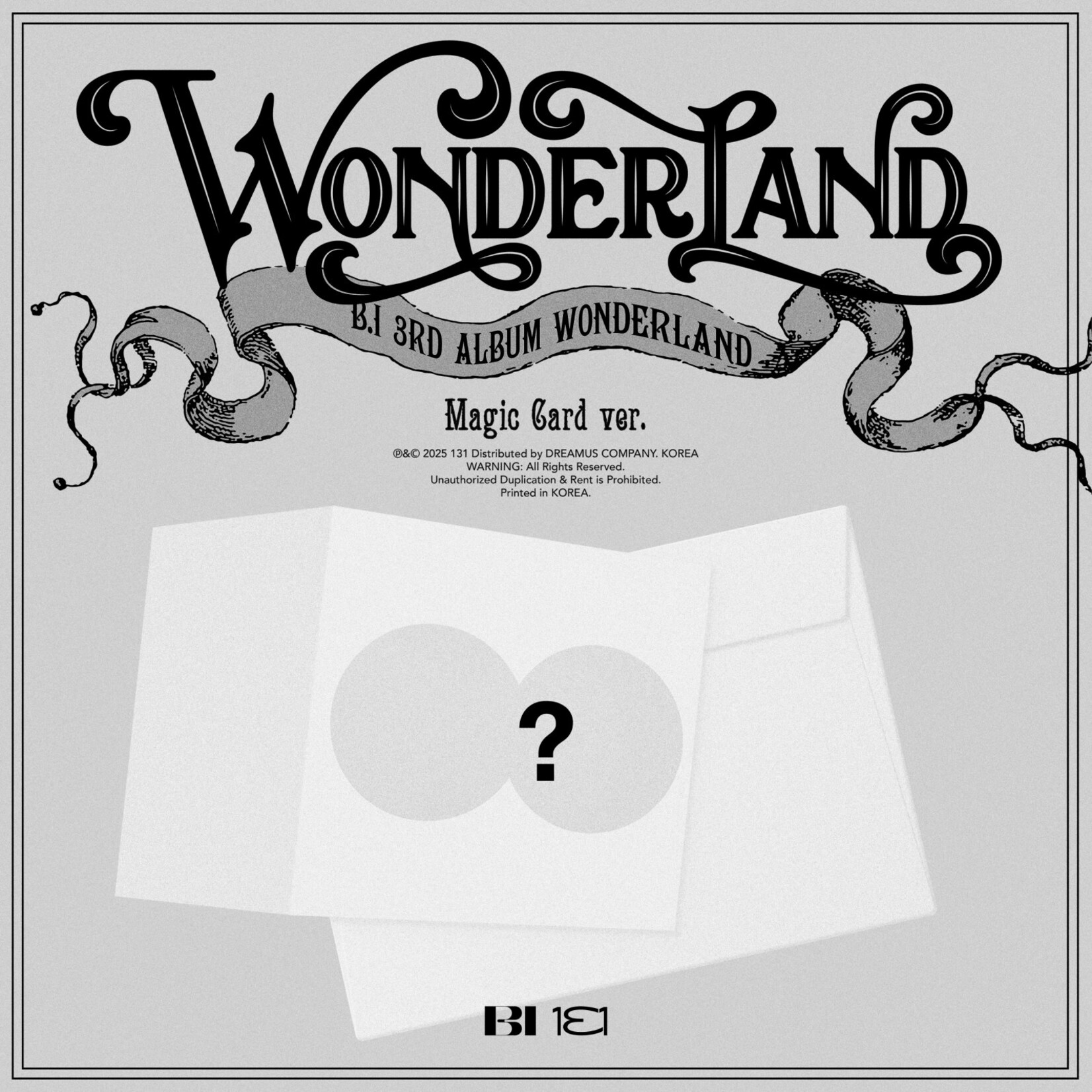 B.I. B.I - 3RD ALBUM [WONDERLAND] (Magic card Ver.)