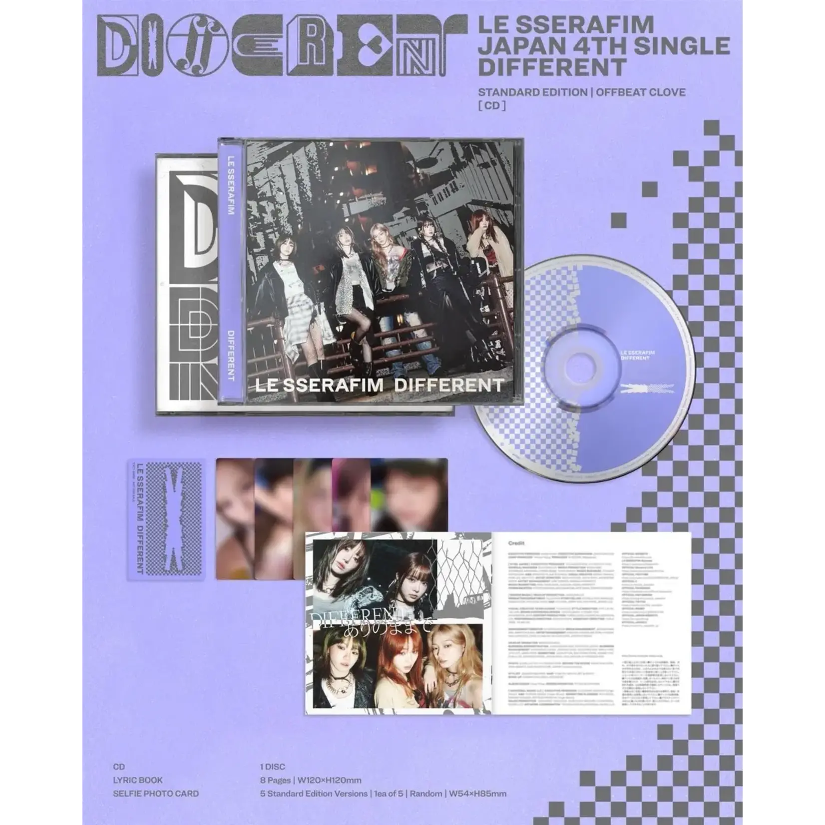 Le Sserafim LE SSERAFIM - Japan 4th Single - DIFFERENT (Standard Ver.)