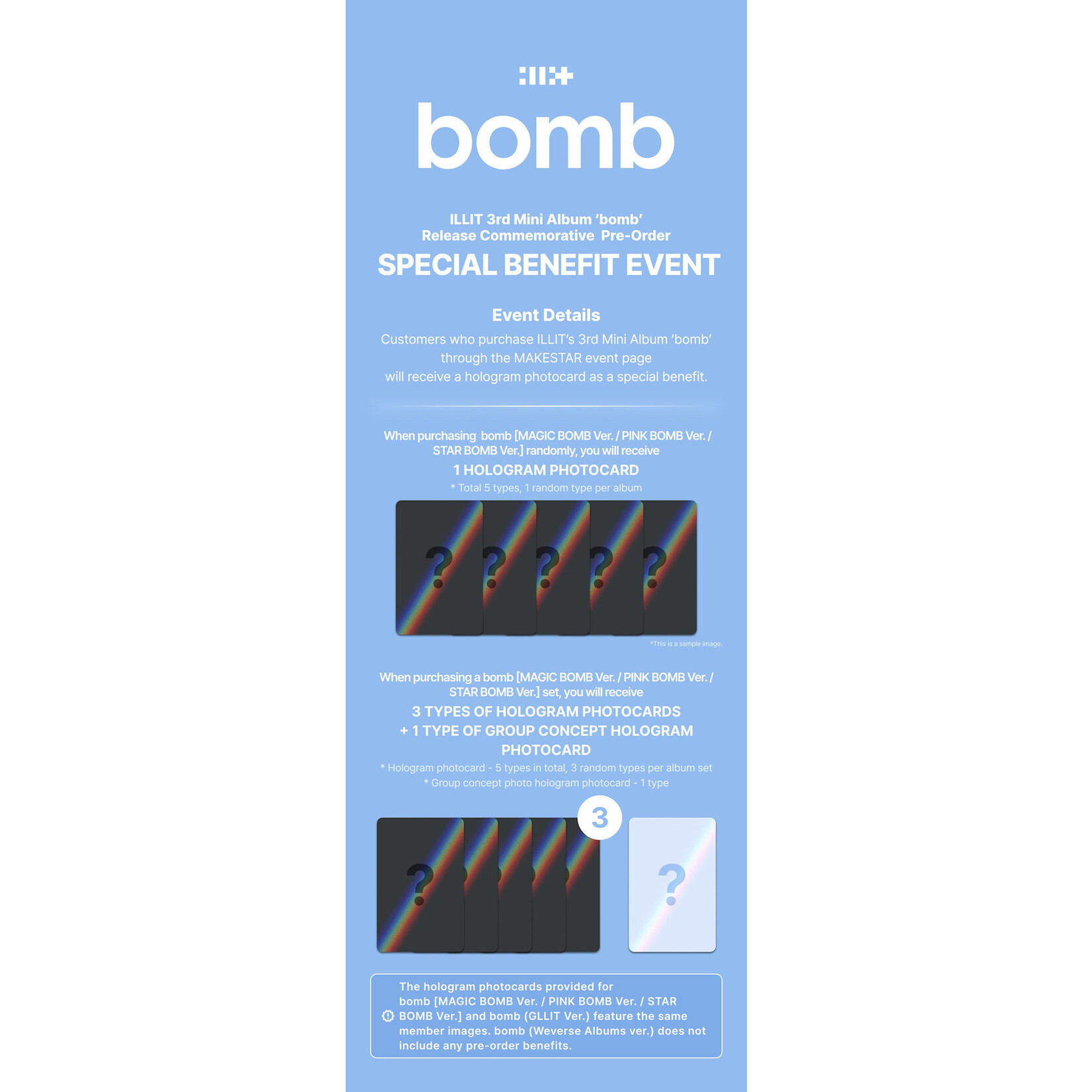 ILLIT ILLIT - 3rd Mini Album 'bomb' (Photobook ver.) + Random Photocard (MAKESTAR)