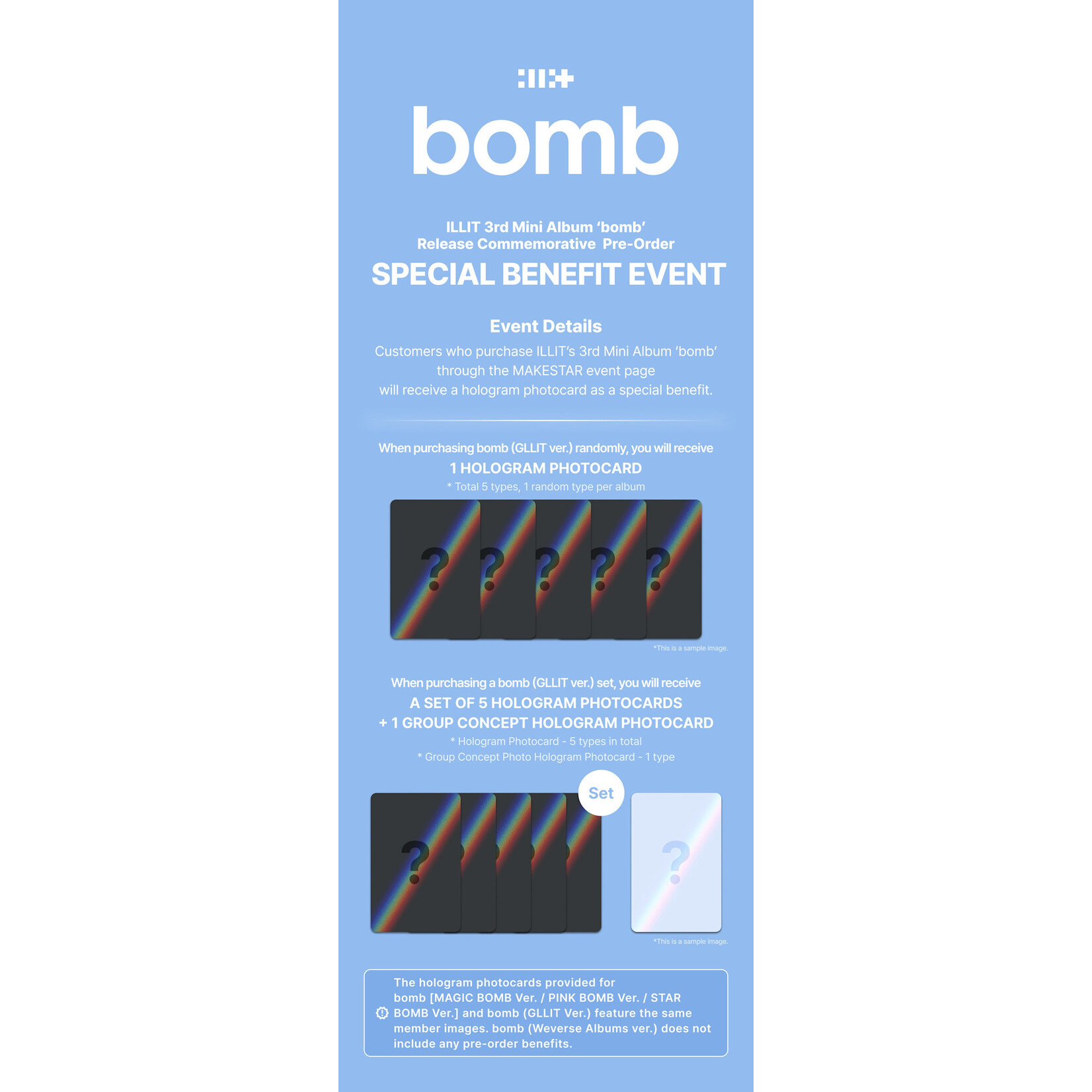 ILLIT ILLIT - 3rd Mini Album 'bomb' (GLLIT ver.) + Random Photocard (MAKESTAR)