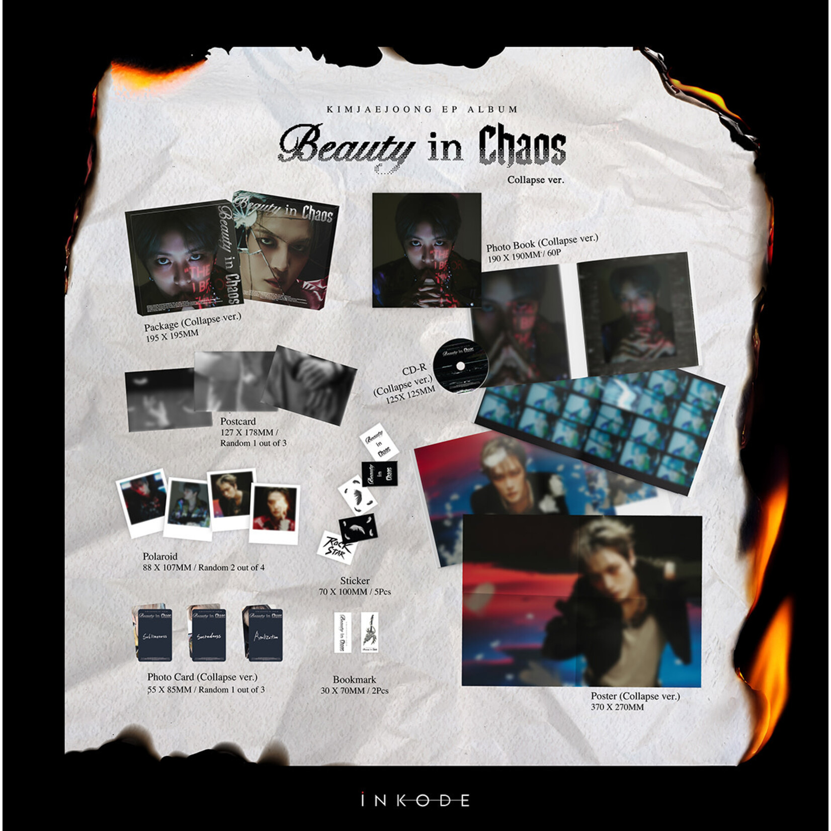 Kim Jae Joong KIM JAE JOONG - Beauty in Chaos [Photobook Album] (2types Random Ver.)