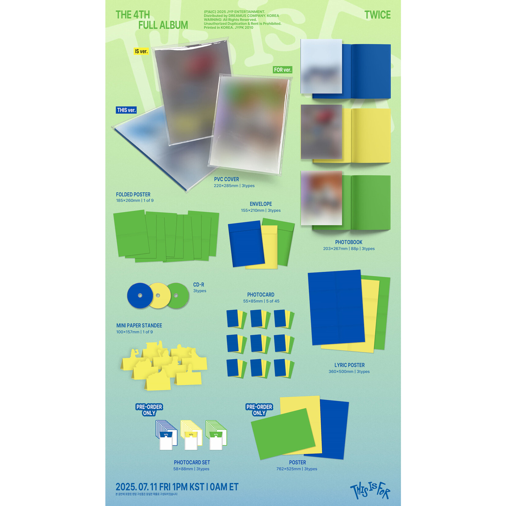 Twice TWICE - 4TH FULL ALBUM "THIS IS FOR" (THIS ver. / IS ver. / FOR ver.) + Random Photocard (BDM)