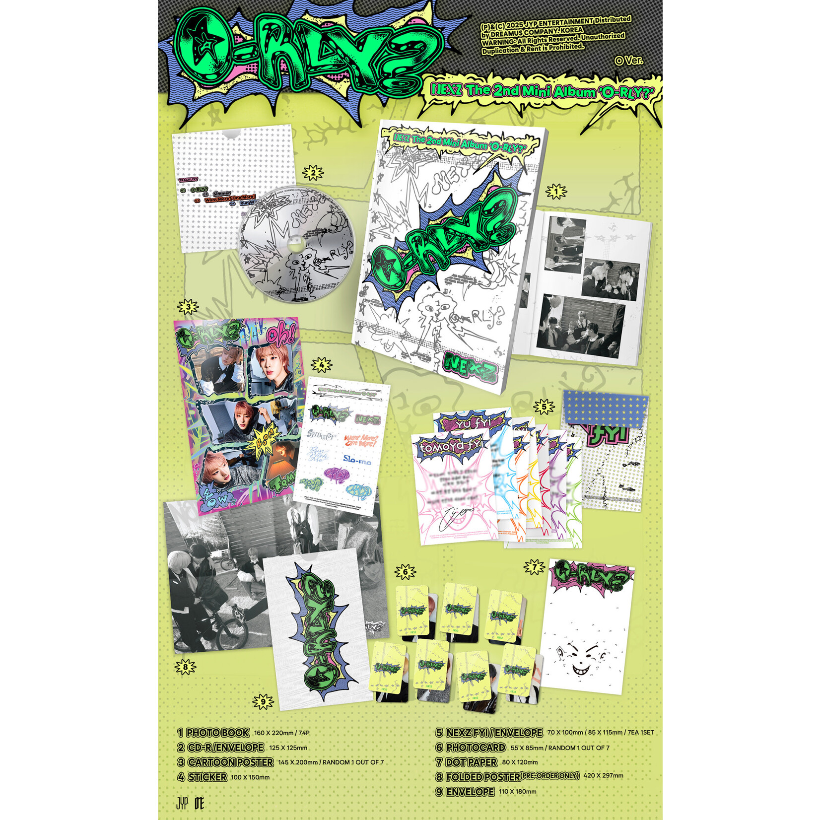 NEXZ NEXZ - The 2nd Mini Album 'O-RLY?' (O VER./ RLY VER.) + Random Photocard (BDM)