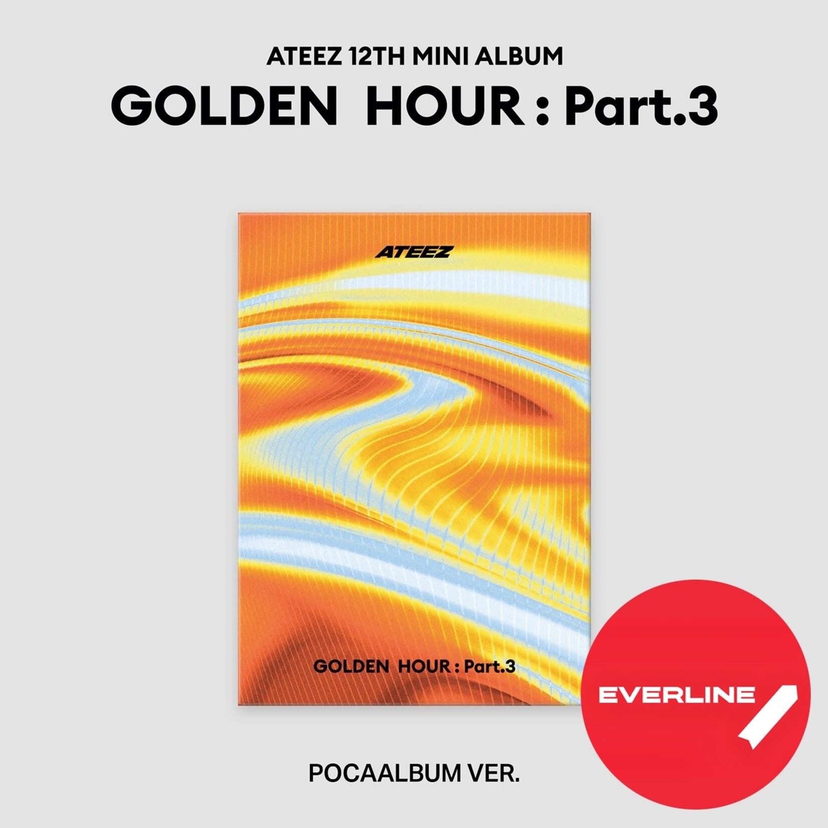 ATEEZ ATEEZ - 12th Mini Album [GOLDEN HOUR : Part.3] (POCAALBUM ver.) + Random Photocard (EVERLINE)