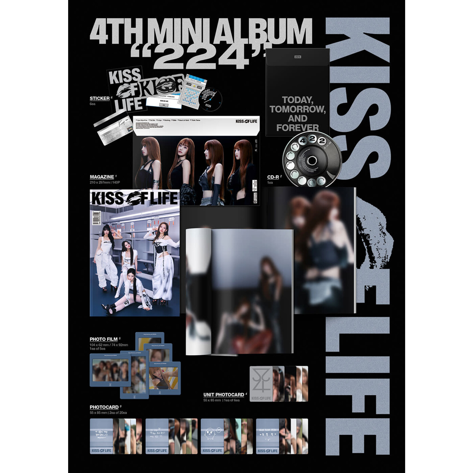KISS OF LIFE KISS OF LIFE - 4TH MINI ALBUM [224] (Magazine Ver.) + Random Photocard (muvve)