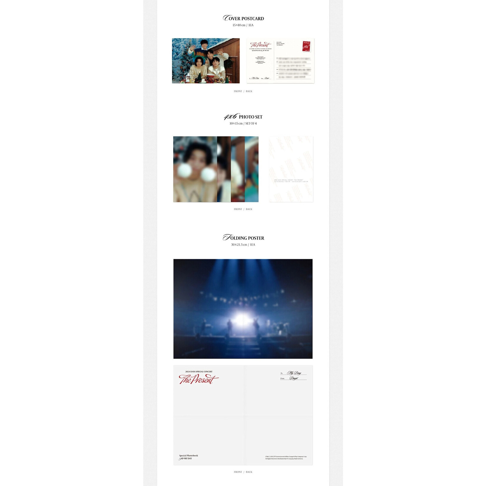 DAY6 DAY6 - 2024 DAY6 SPECIAL CONCERT 'The Present' Photobook + Photocard Set (JYP SHOP)
