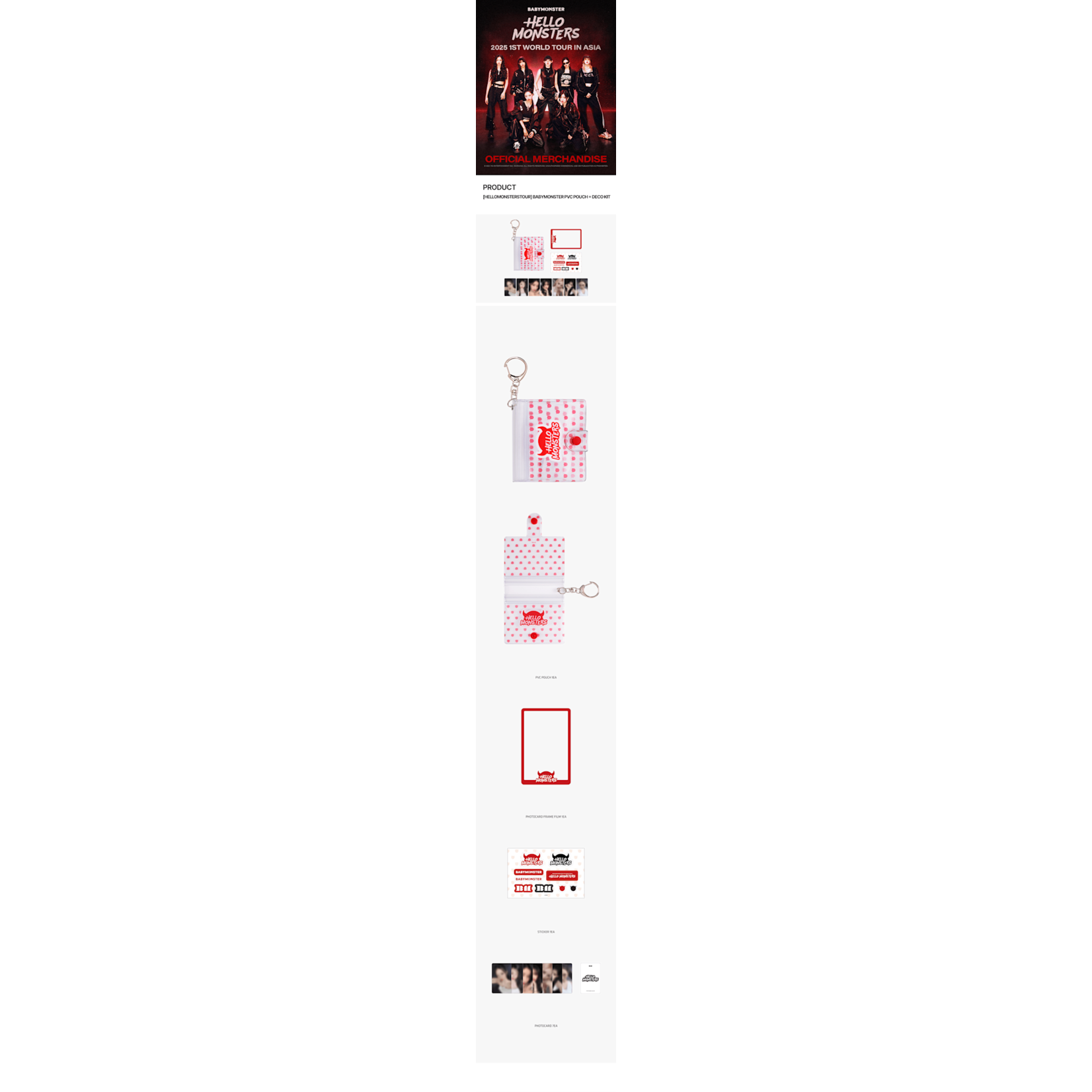 BABYMONSTER BABYMONSTER - HELLO MONSTERS TOUR PVC POUCH + DECO KIT