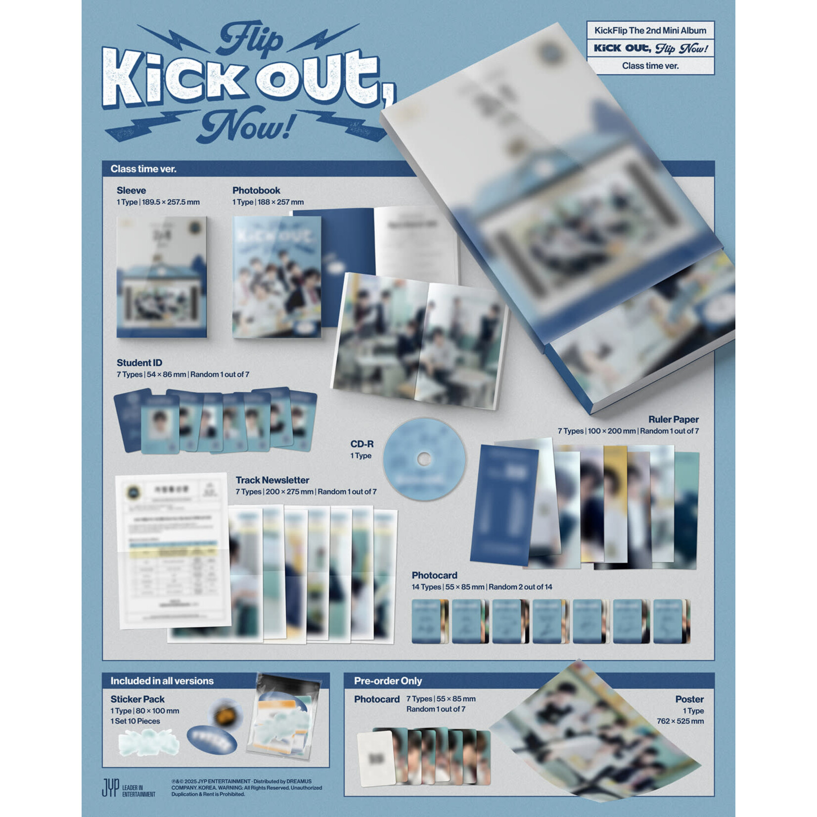 KickFlip KICKFLIP - 2ND MINI ALBUM [KICK OUT, FLIP NOW!] (Photobook Ver.) + Random Photocard (BDM)