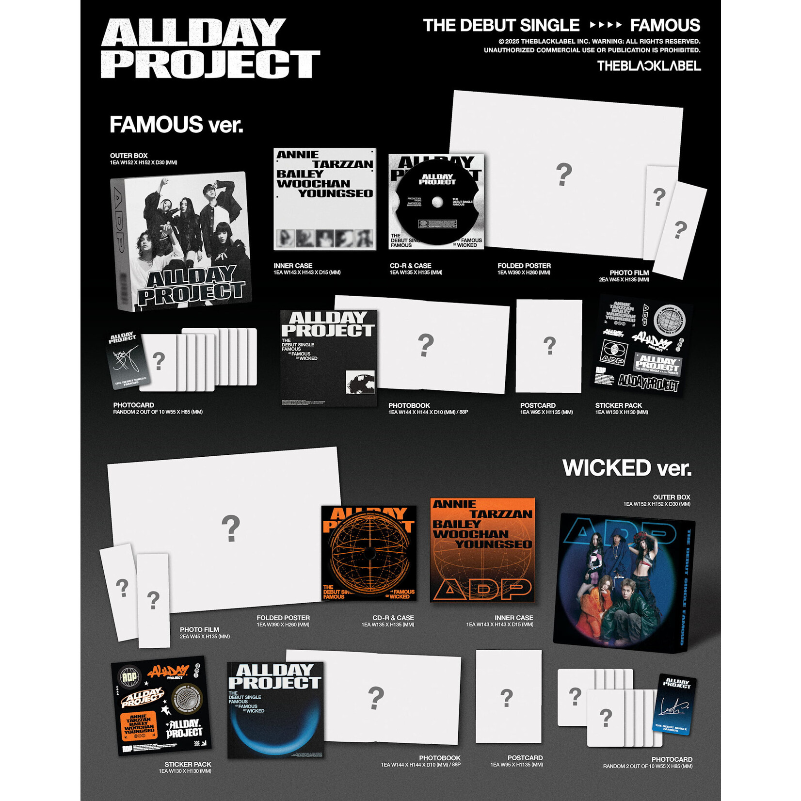 ALLDAY PROJECT ALLDAY PROJECT - The Debut Single [FAMOUS] (Photobook Ver.) + Random Photocard (MAKESTAR)
