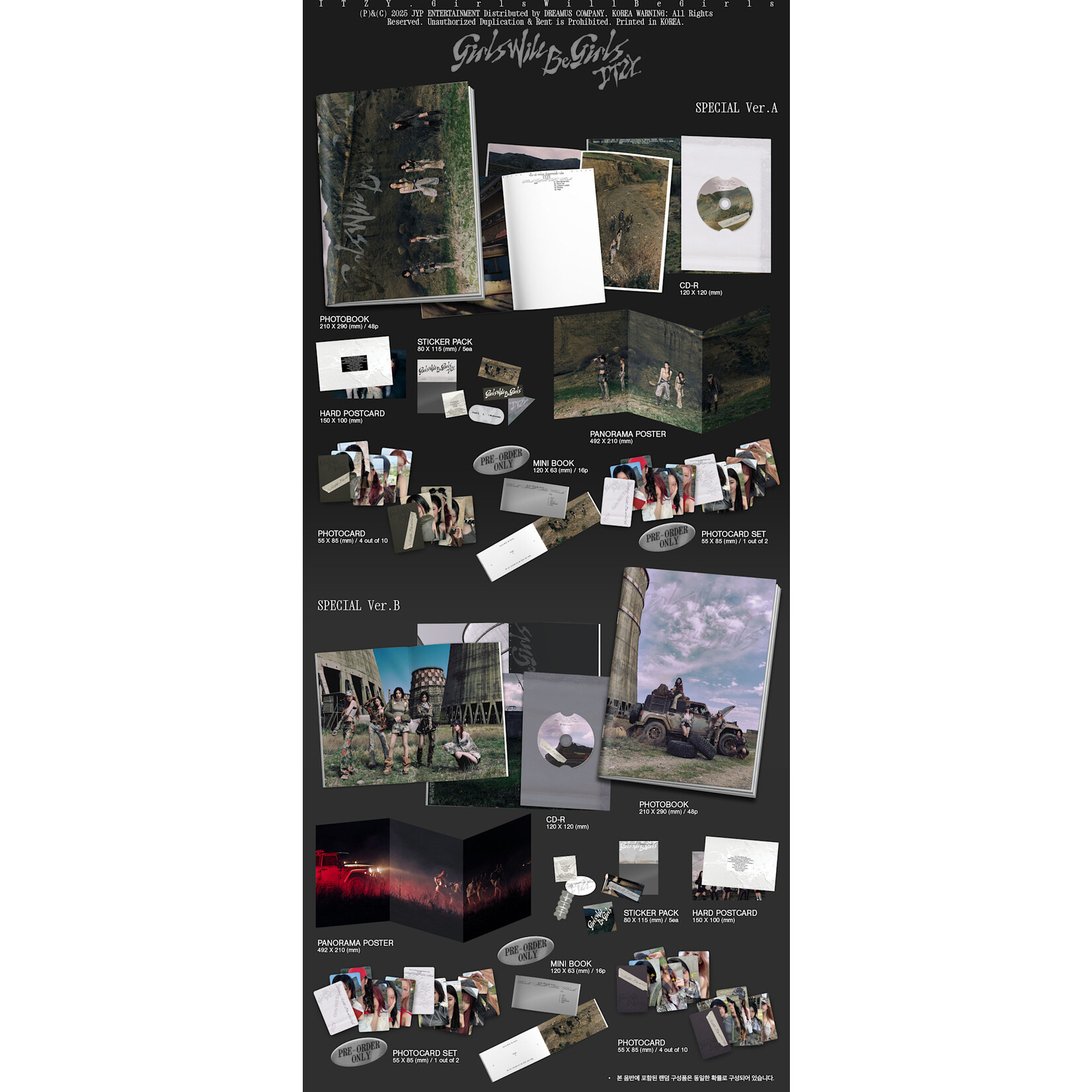 Itzy ITZY - [Girls Will Be Girls] (SPECIAL EDITION) + Random Photocard (SW)