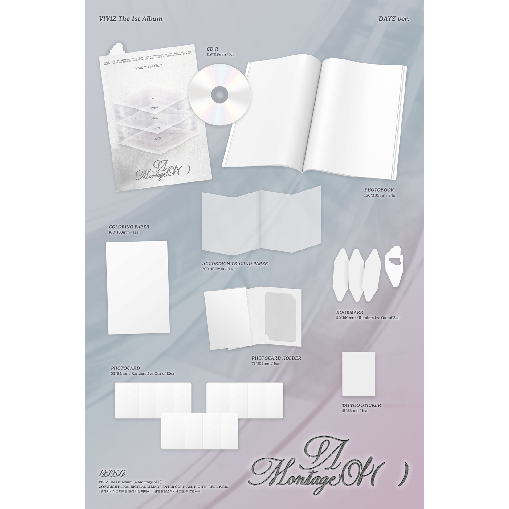Viviz VIVIZ - The 1st Album ‘A Montage of ( )’ (Photobook ver.) + Random Photocard (HELLOLIVE)