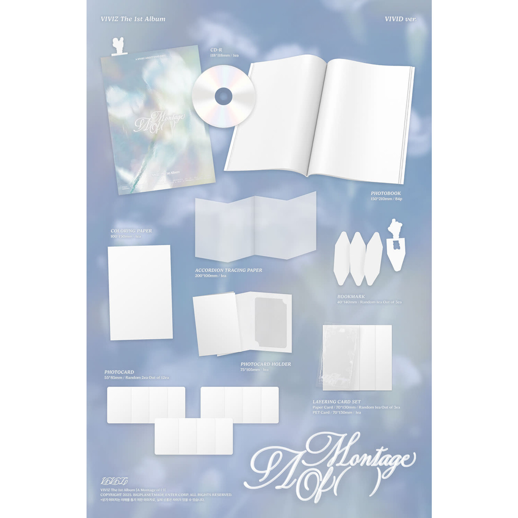 Viviz VIVIZ - The 1st Album ‘A Montage of ( )’ (Photobook ver.) + Random Photocard (KTOWN4U)