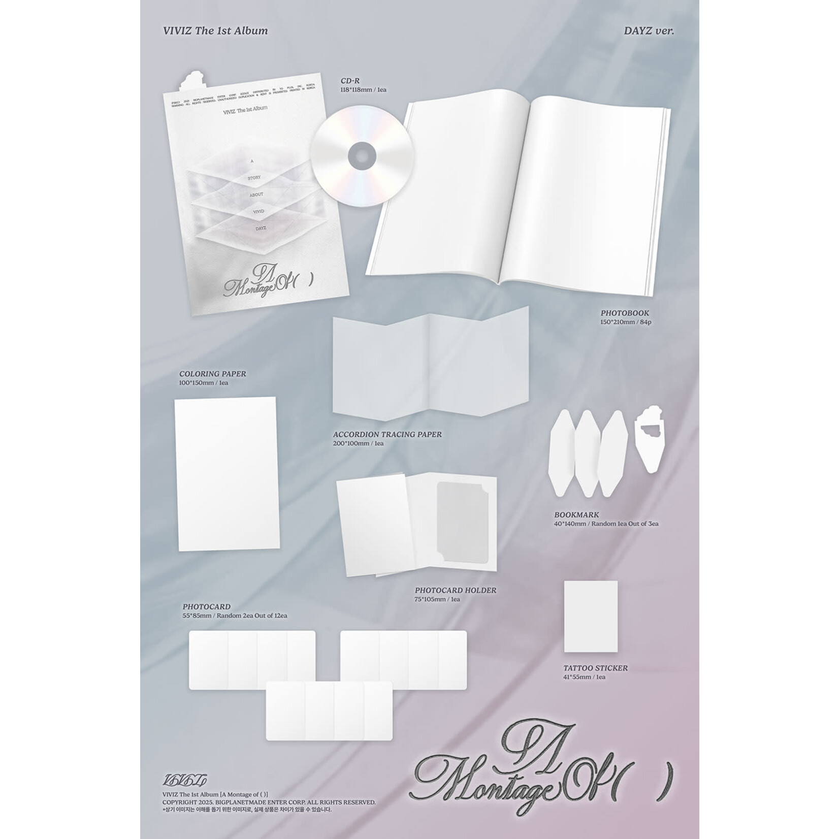 Viviz VIVIZ - The 1st Album ‘A Montage of ( )’ (Photobook ver.) + Random Photocard (KTOWN4U)