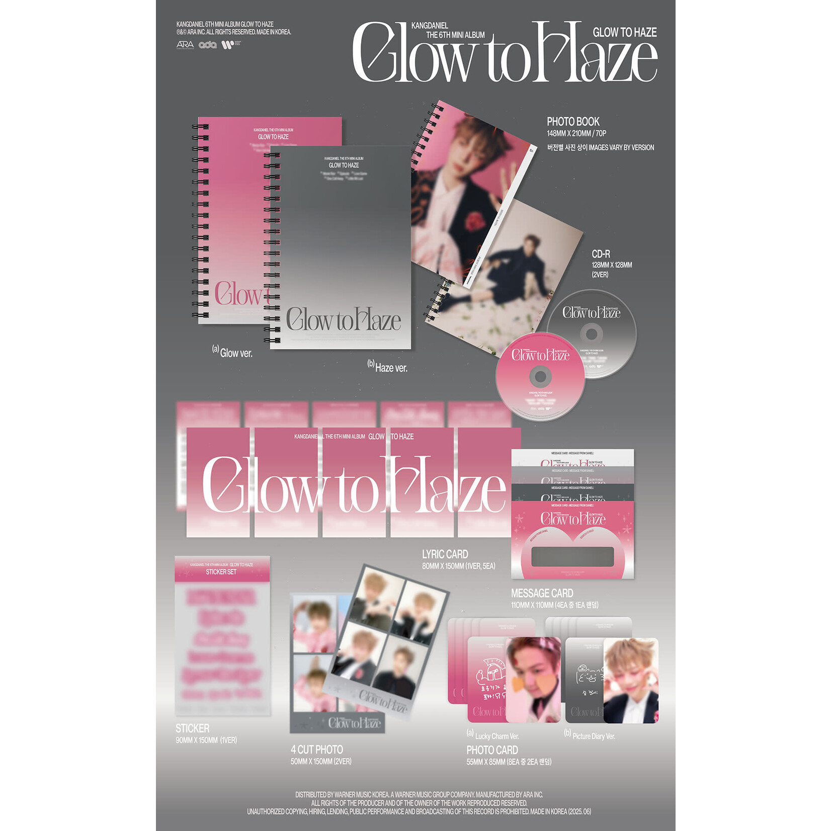 KANG DANIEL KANG DANIEL - 6TH MINI ALBUM [Glow to Haze] (Photobook Ver.)