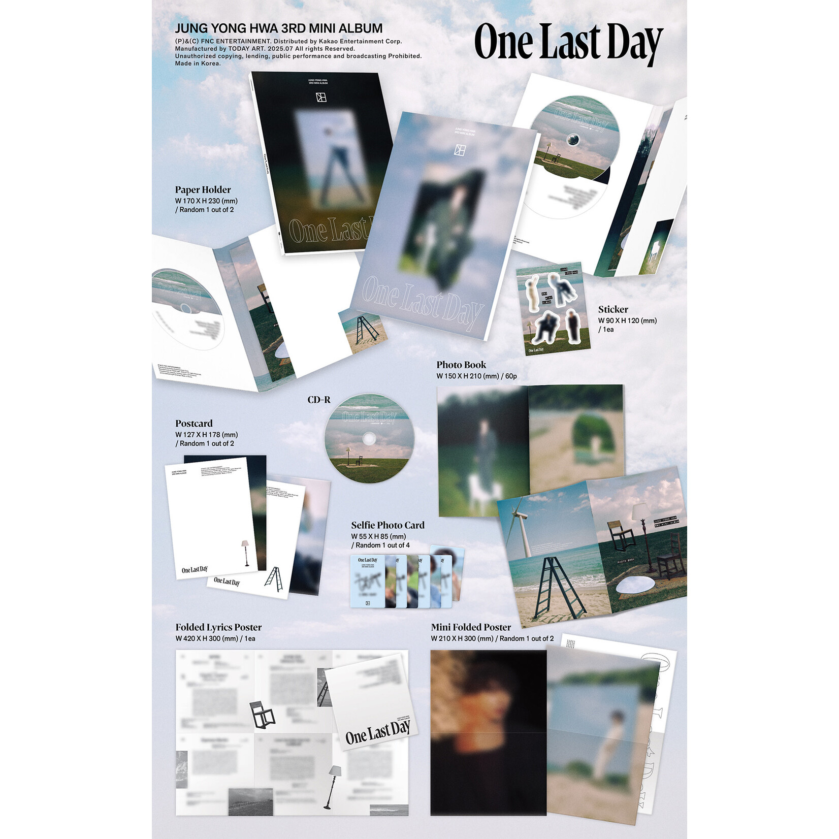 CNBLUE JUNG YONG HWA - 3rd Mini Album [One Last Day] (PHOTO BOOK Ver.)