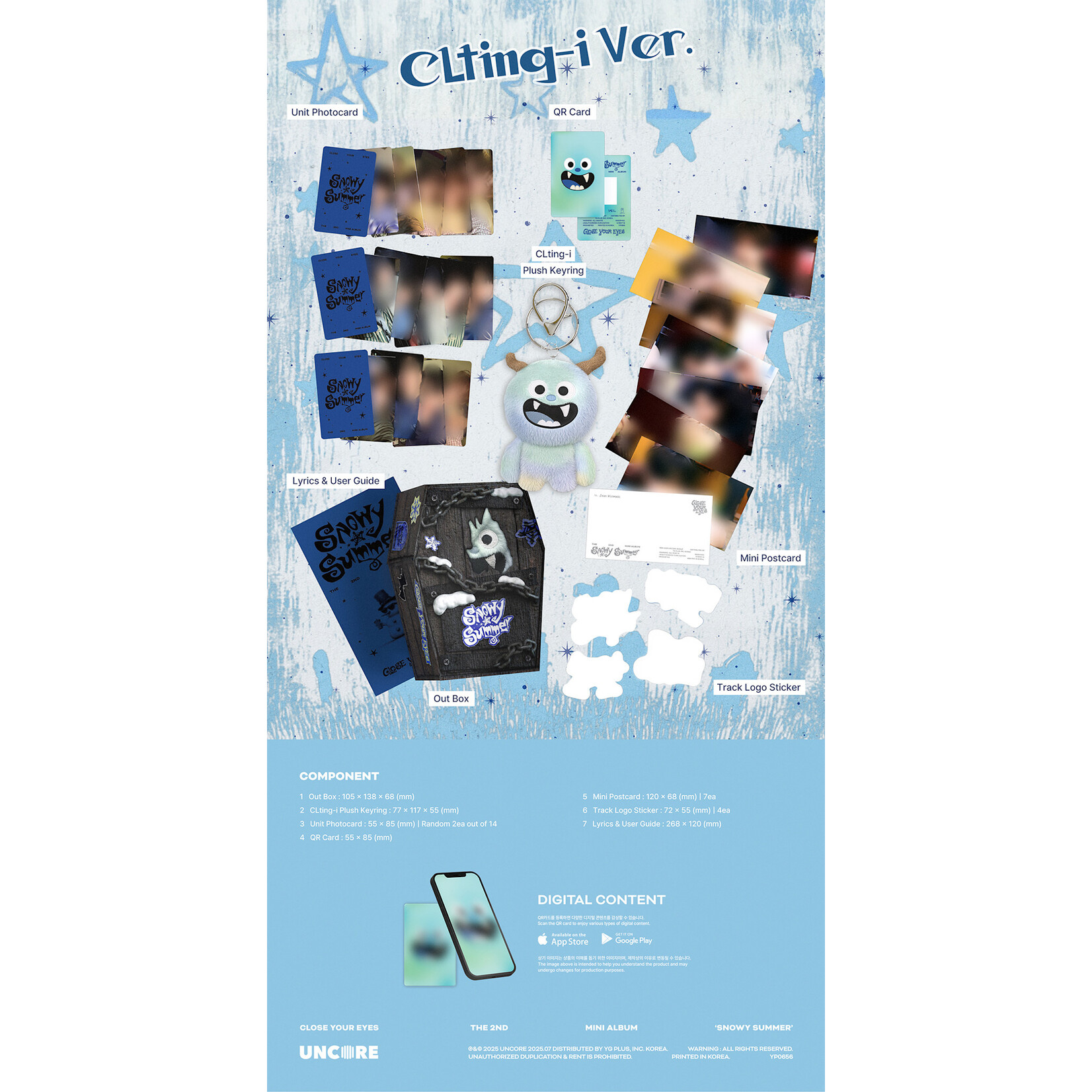CLOSE YOUR EYES CLOSE YOUR EYES - 2nd Mini Album [Snowy Summer] (CLting-i Ver.) (POCAALBUM)