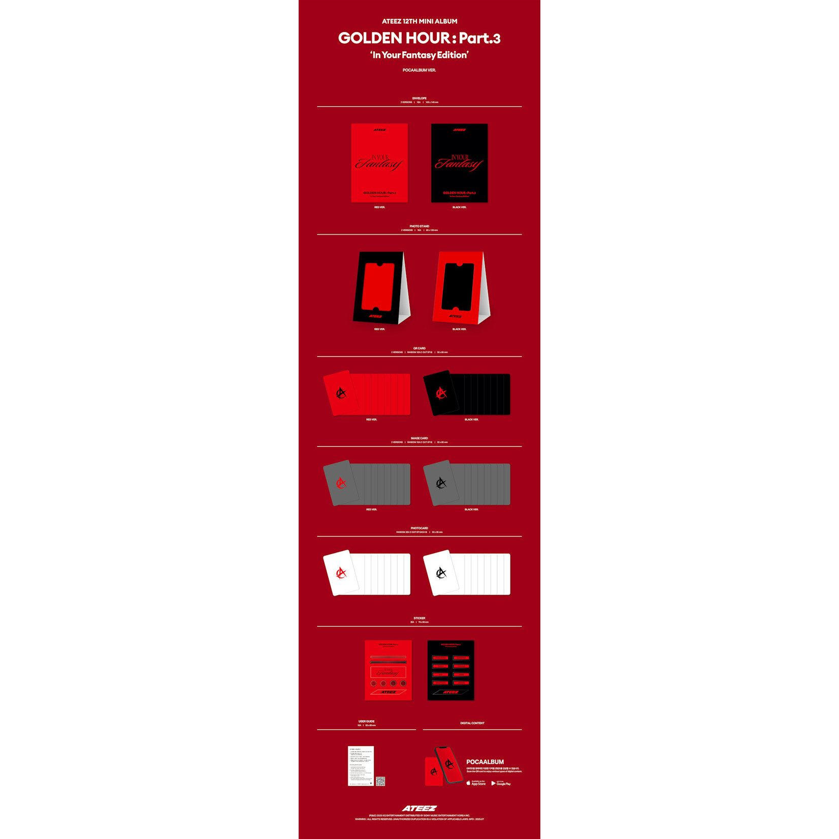 ATEEZ ATEEZ - 12TH MINI ALBUM [GOLDEN HOUR : PART.3 IN YOUR FANTASY EDITION] (POCAALBUM Ver.)