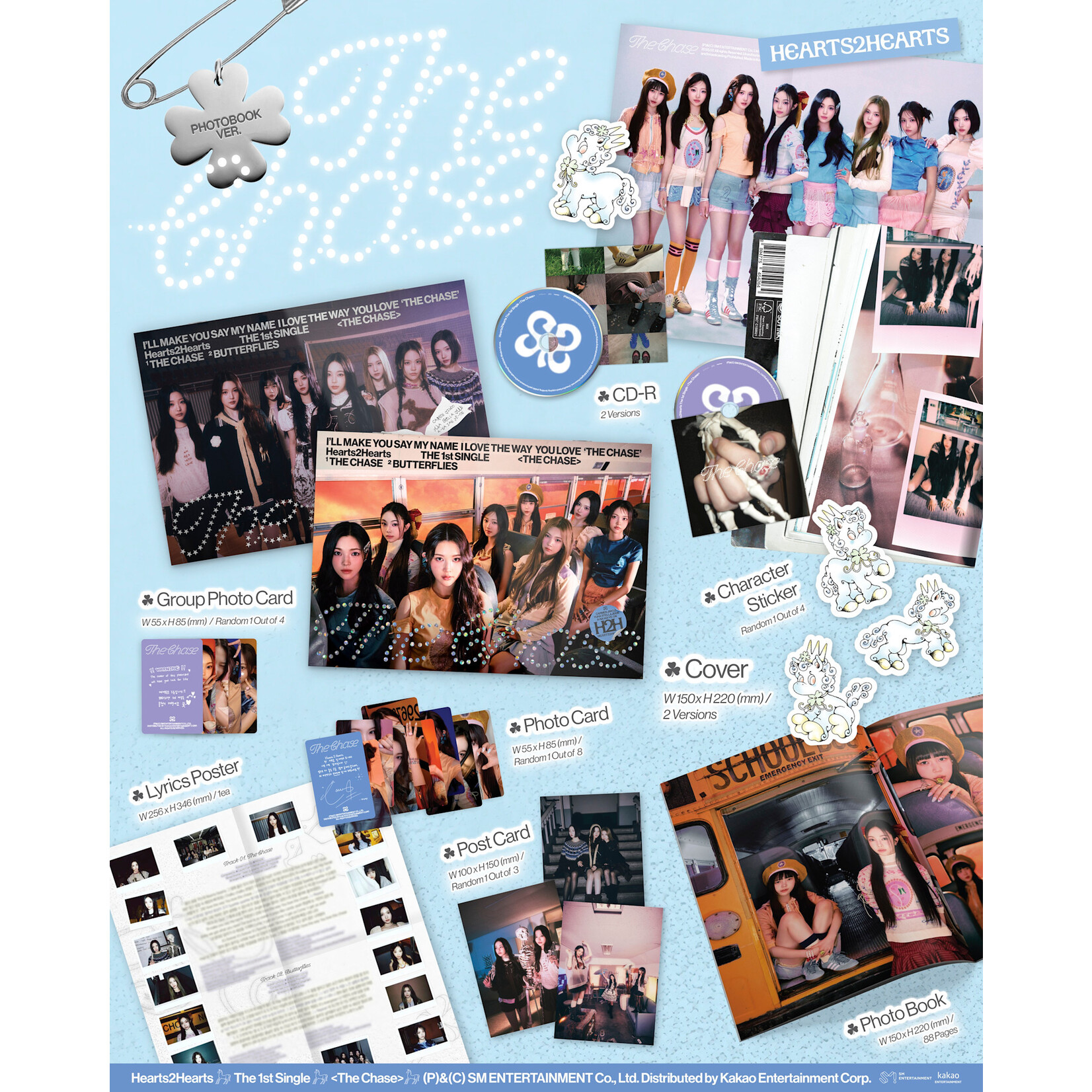Hearts2Hearts ('STYLE' LUCKYDRAW) Hearts2Hearts - 1st Single [The Chase] (Photobook Ver.) + interAsia Exclusive Photocard